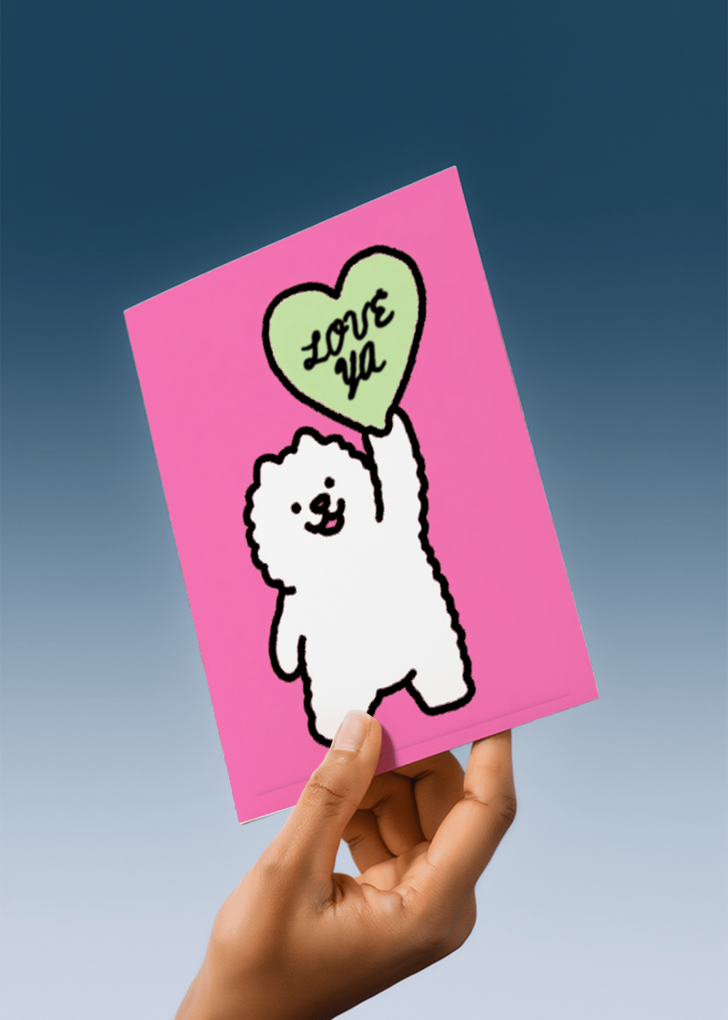 Cute Bear Love Ya Card mockup 4