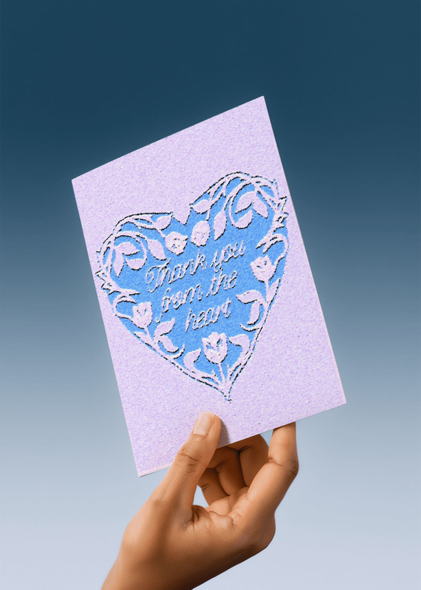 Thank You From the Heart Card mockup 4