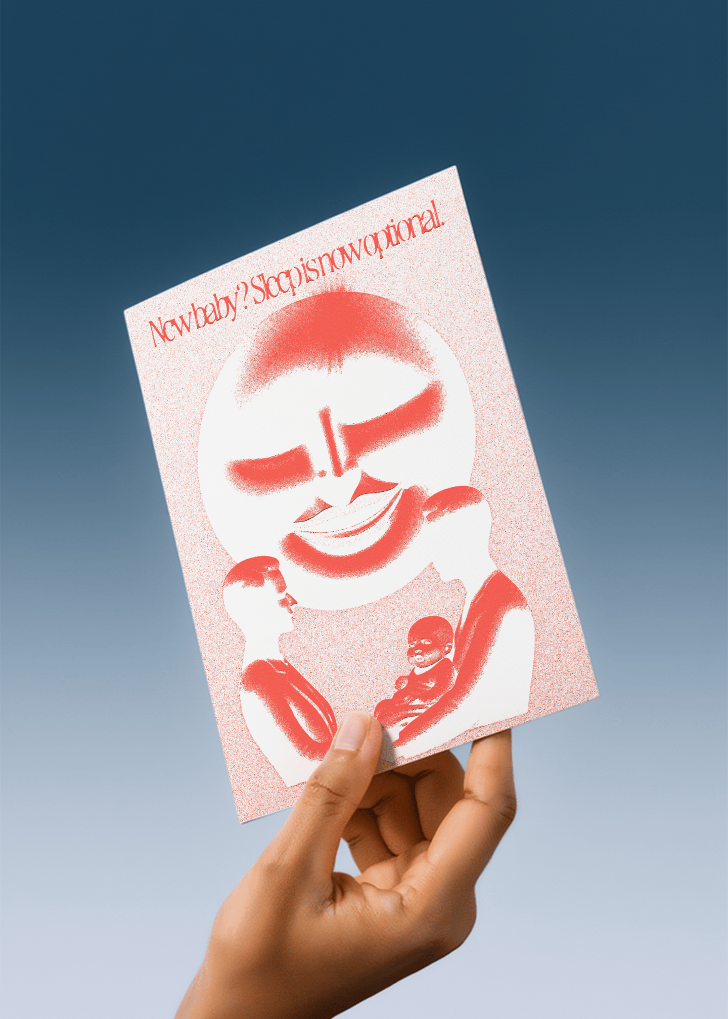 New Baby Sleep Optional Card mockup 4