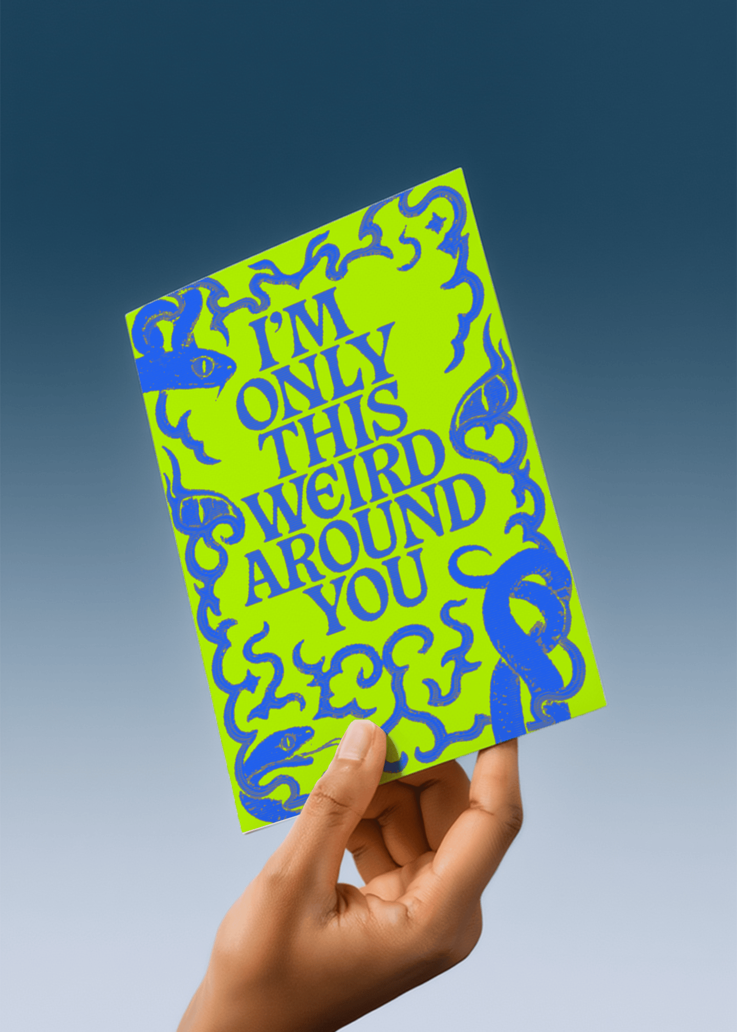 Only This Weird Around You Card mockup 4