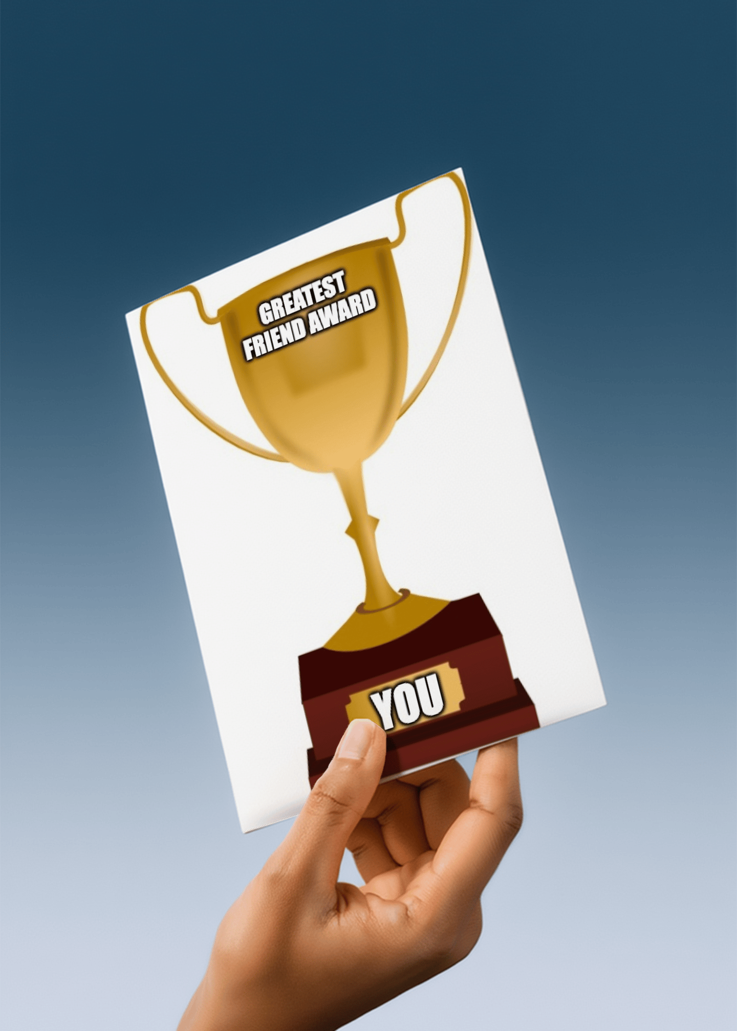 Greatest Friend Award Card mockup 4