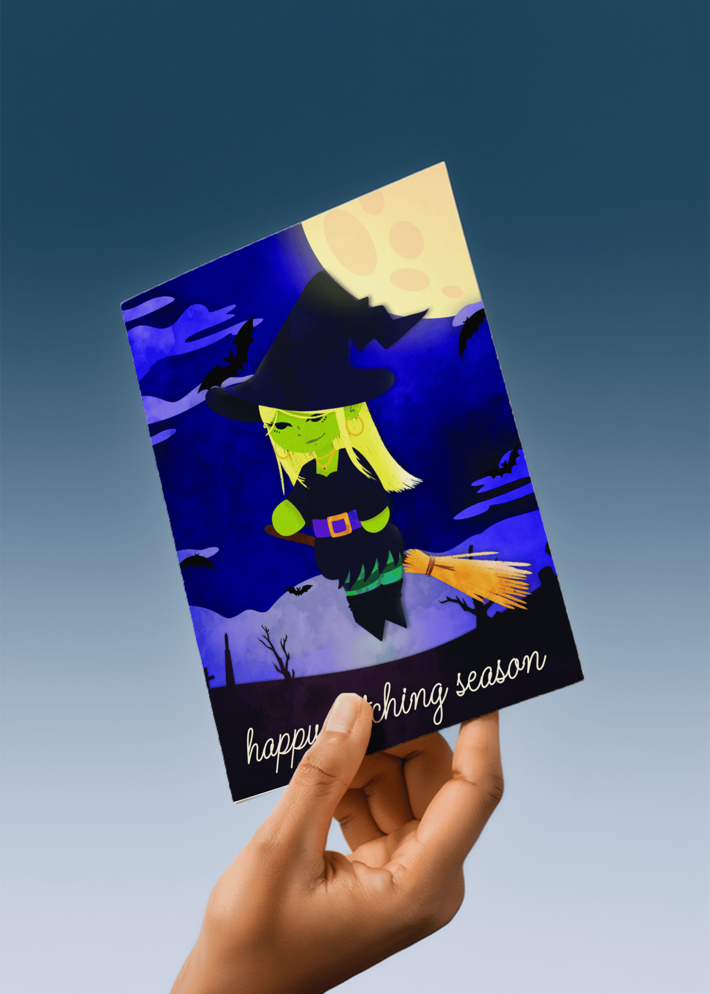 Happy Witching Season Card mockup 3