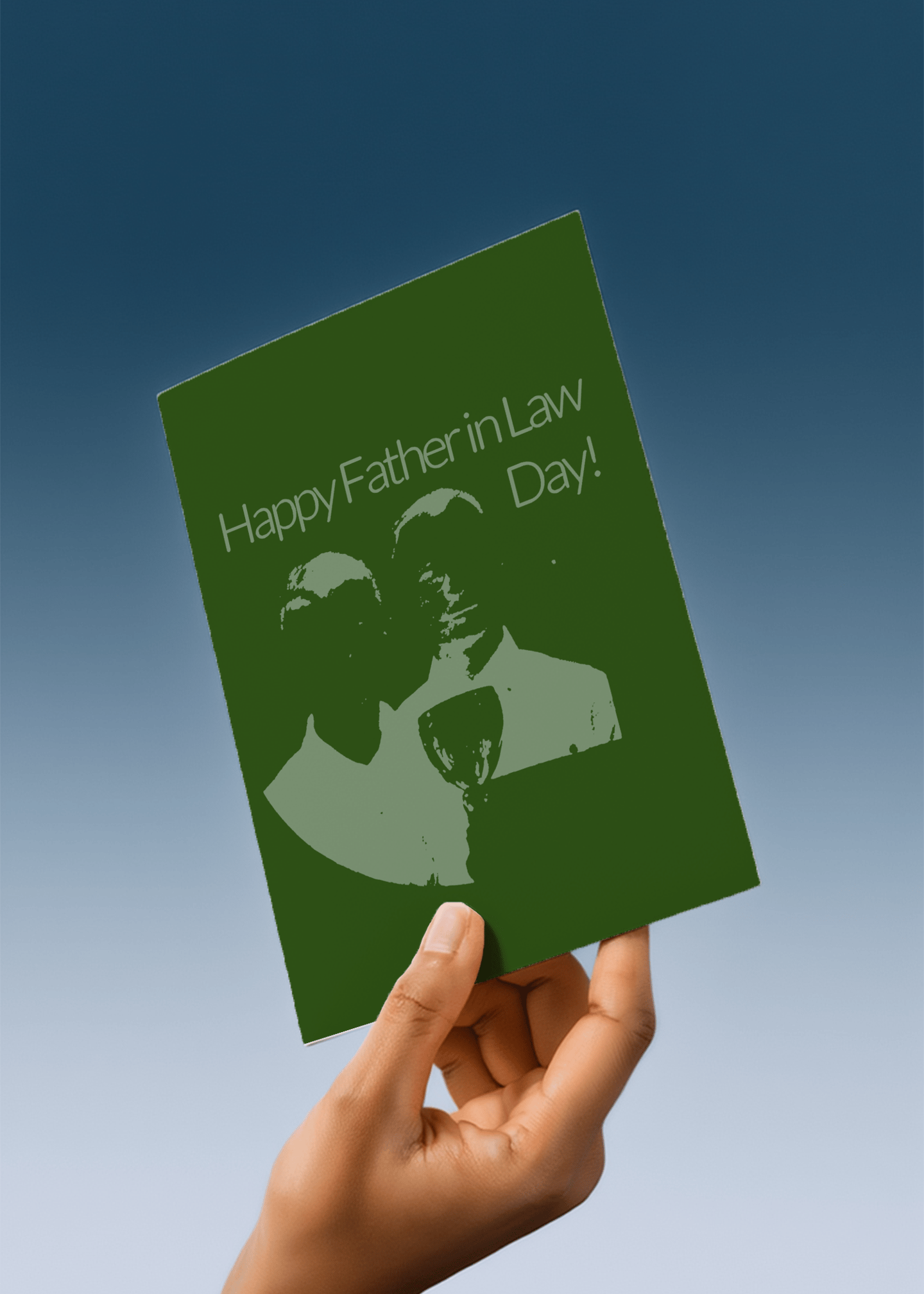 Happy Father-in-Law Day Trophy Card mockup 4