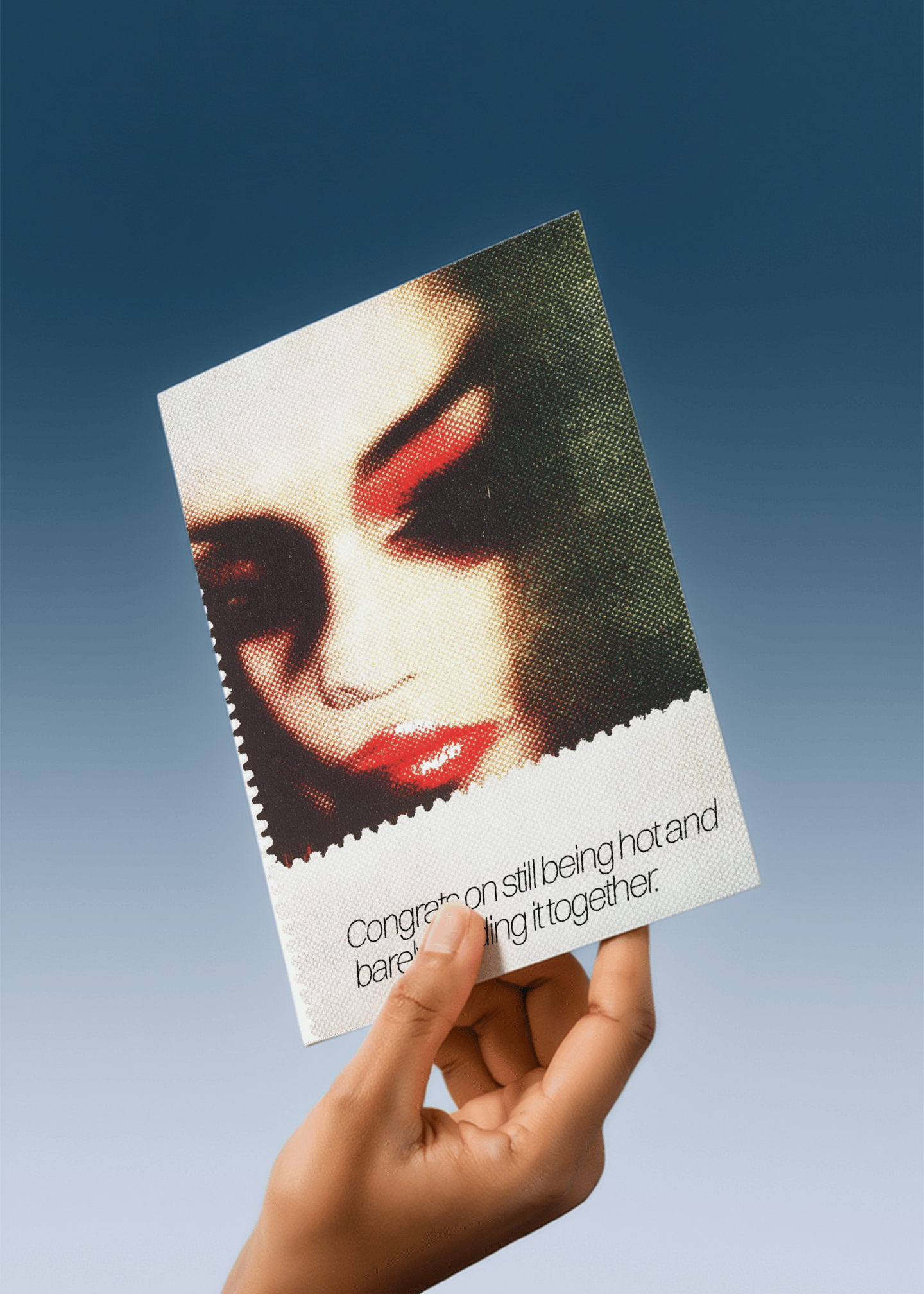 Still Hot Barely Holding It Together Card mockup 4