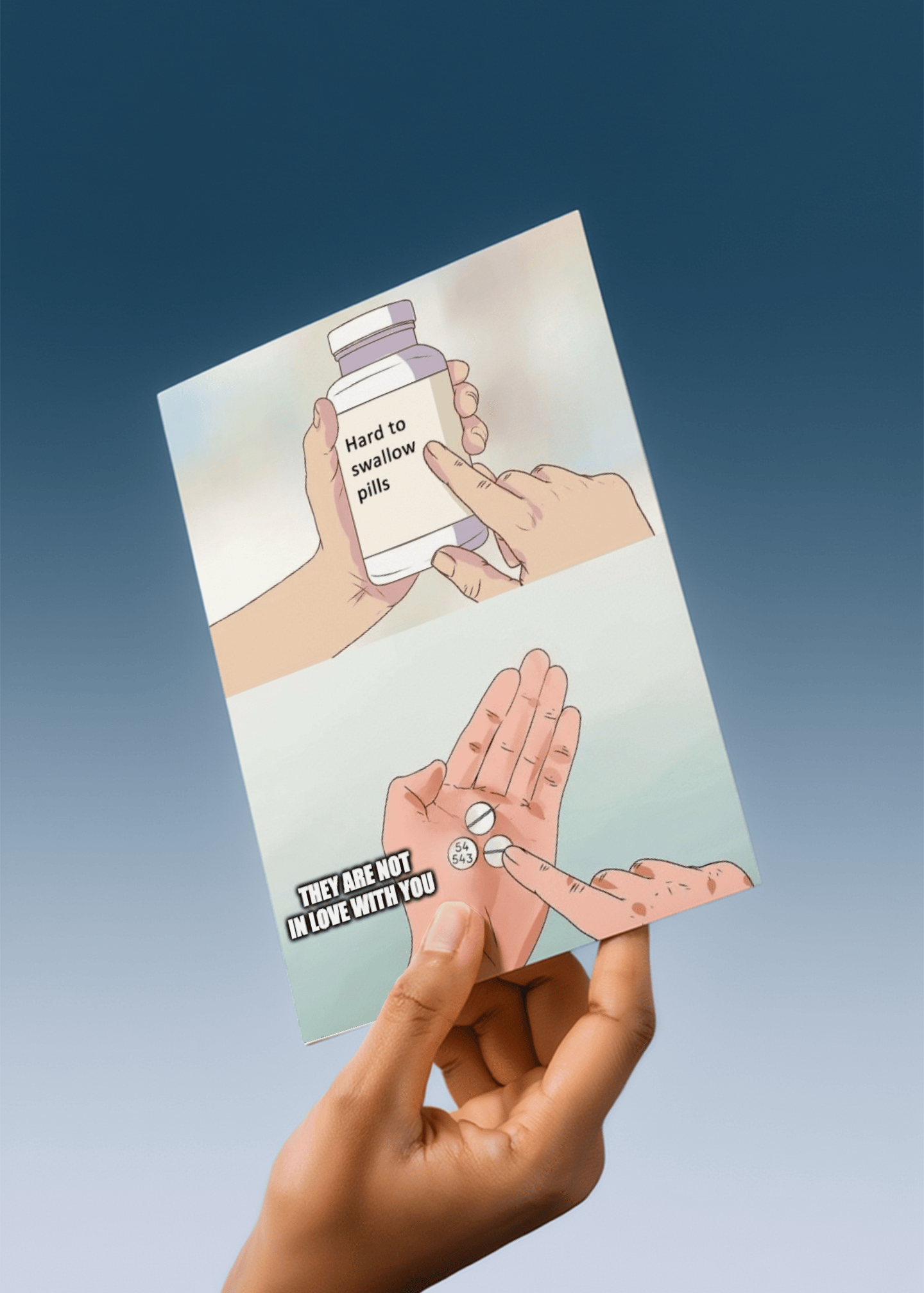 Hard to Swallow Love Truths Card mockup 4