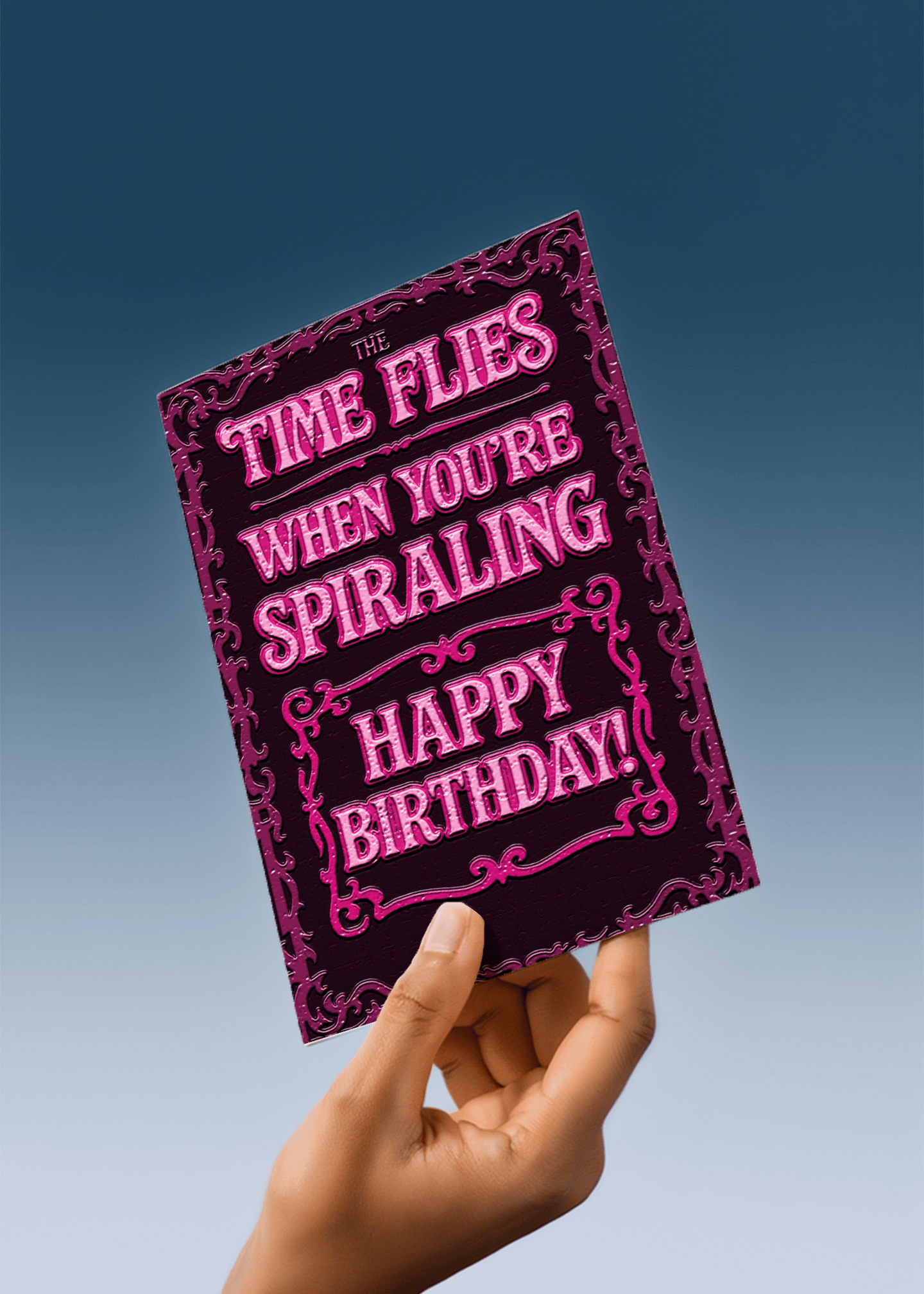 Time Flies When You're Spiraling mockup 4
