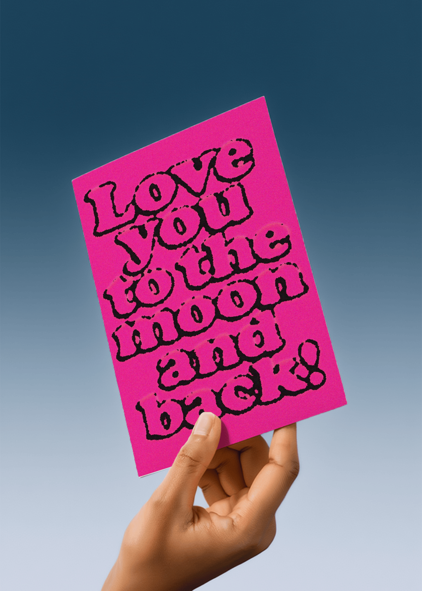 Love You to the Moon and Back Card mockup 4