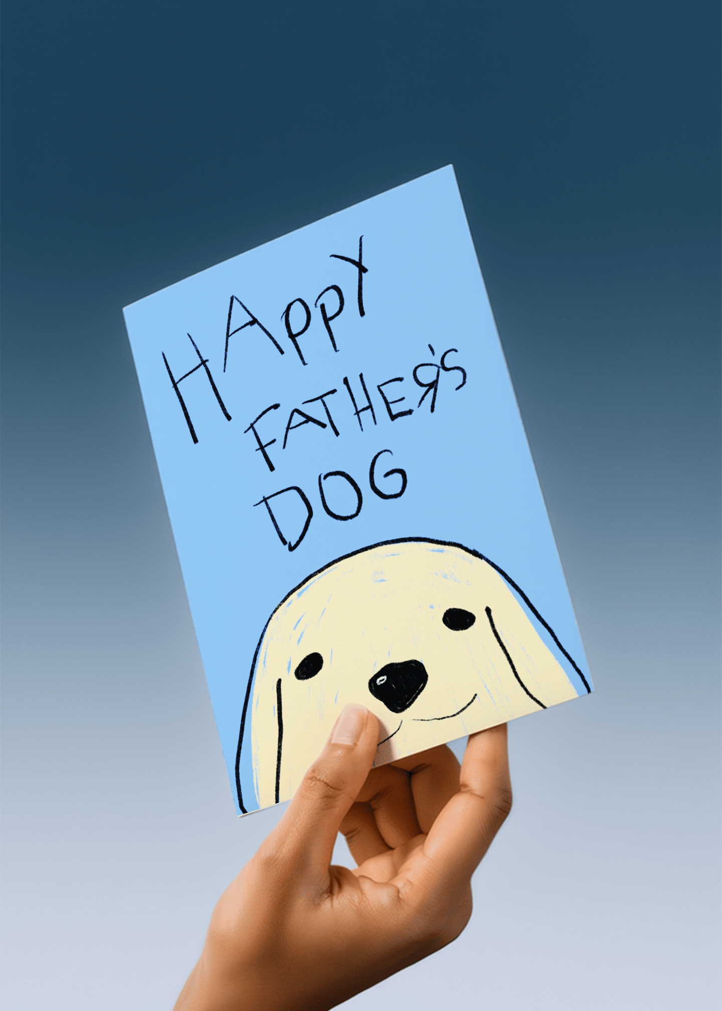 Happy Father's Dog Card mockup 4