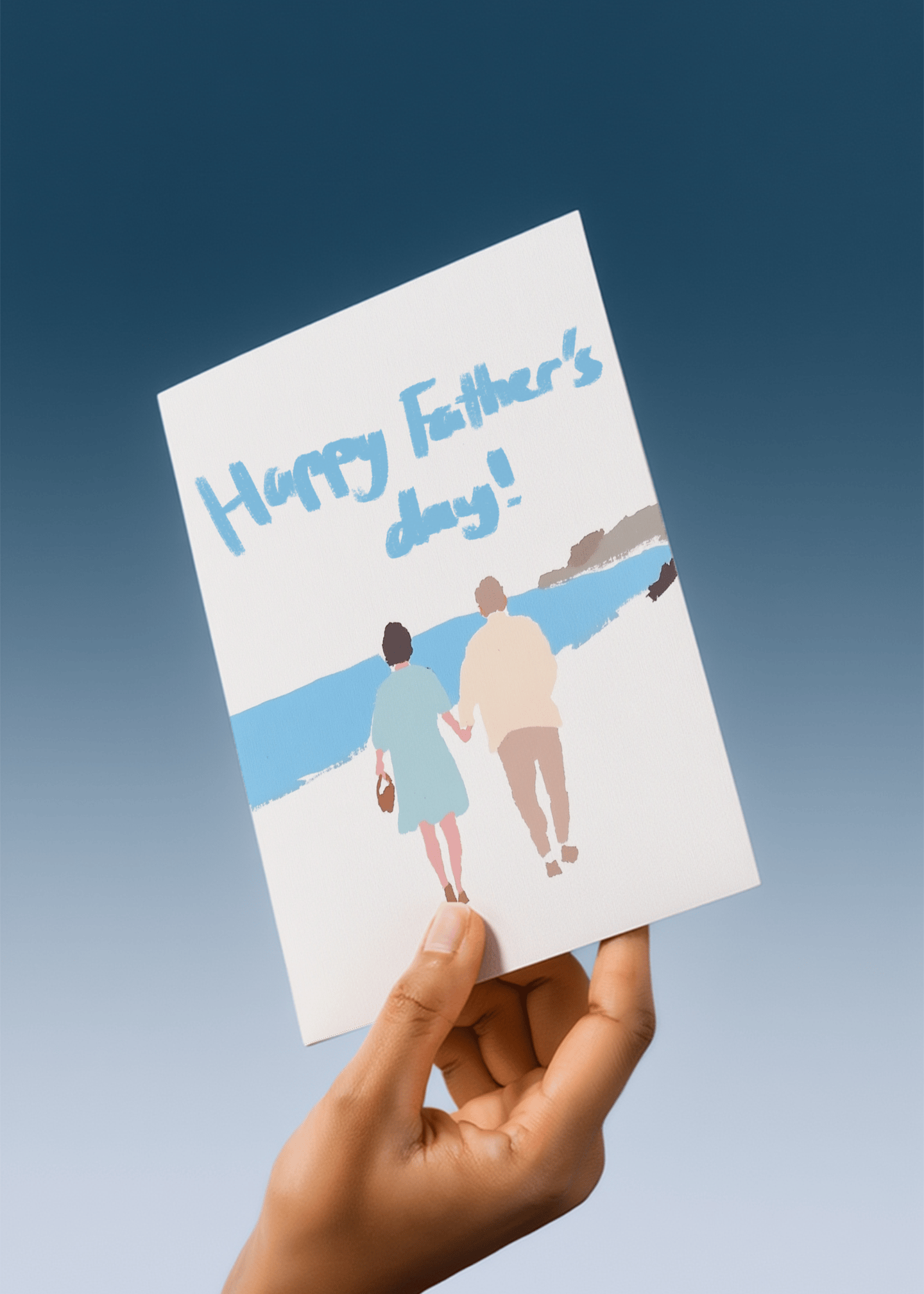 Hand-in-Hand Father's Day Card mockup 4