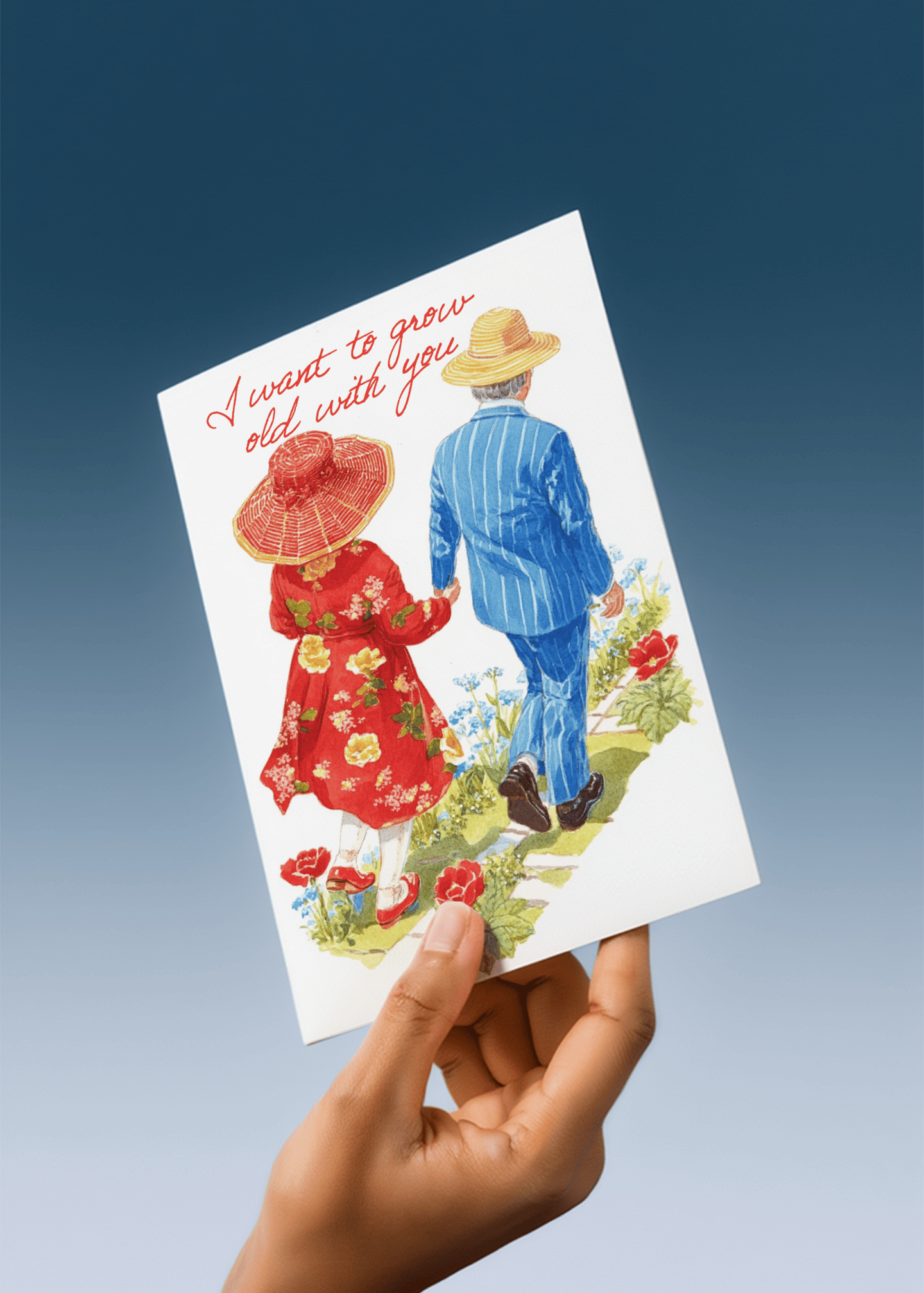 Grow Old With You Card mockup 4