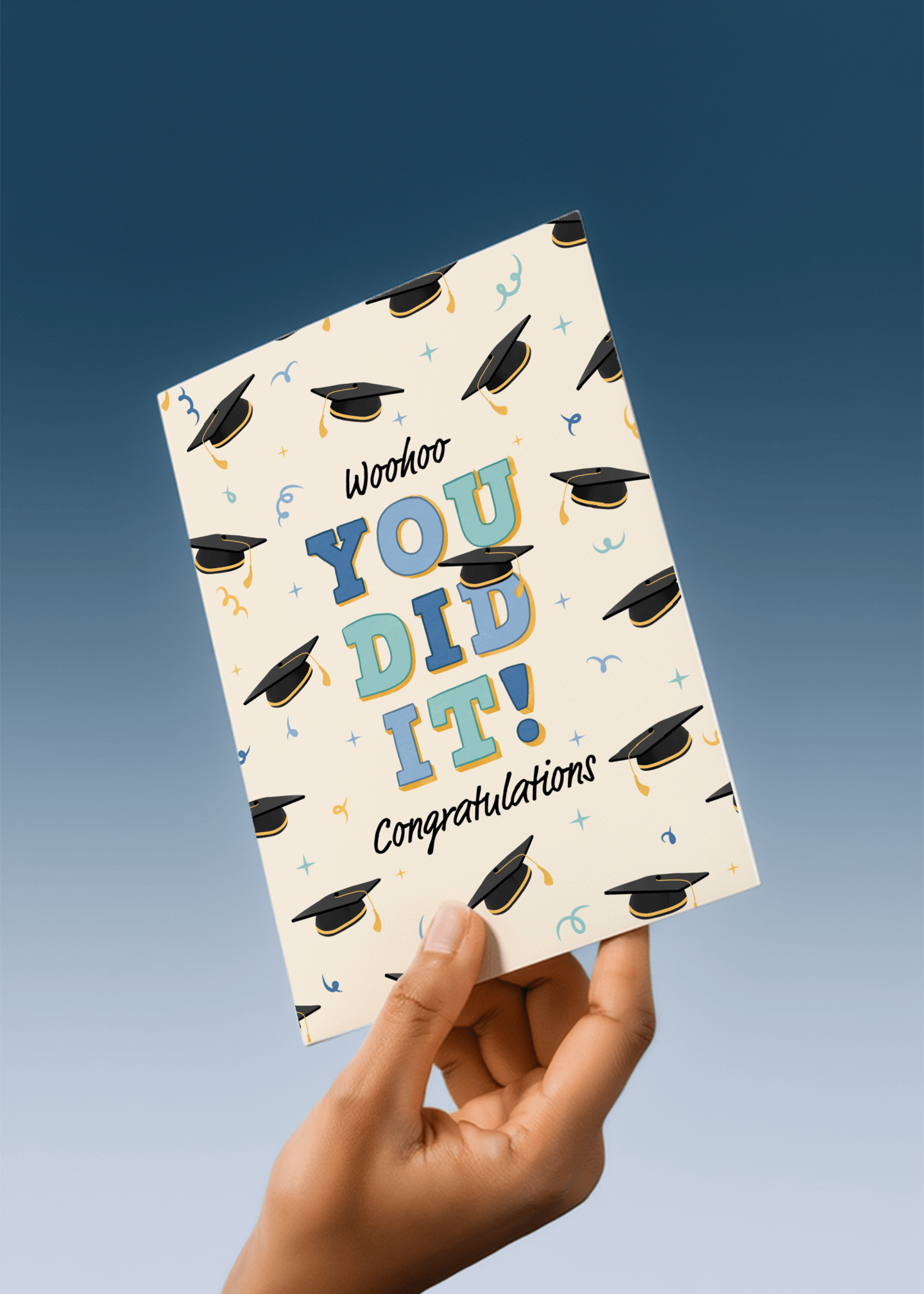 Woohoo You Did It Graduation Card mockup 4