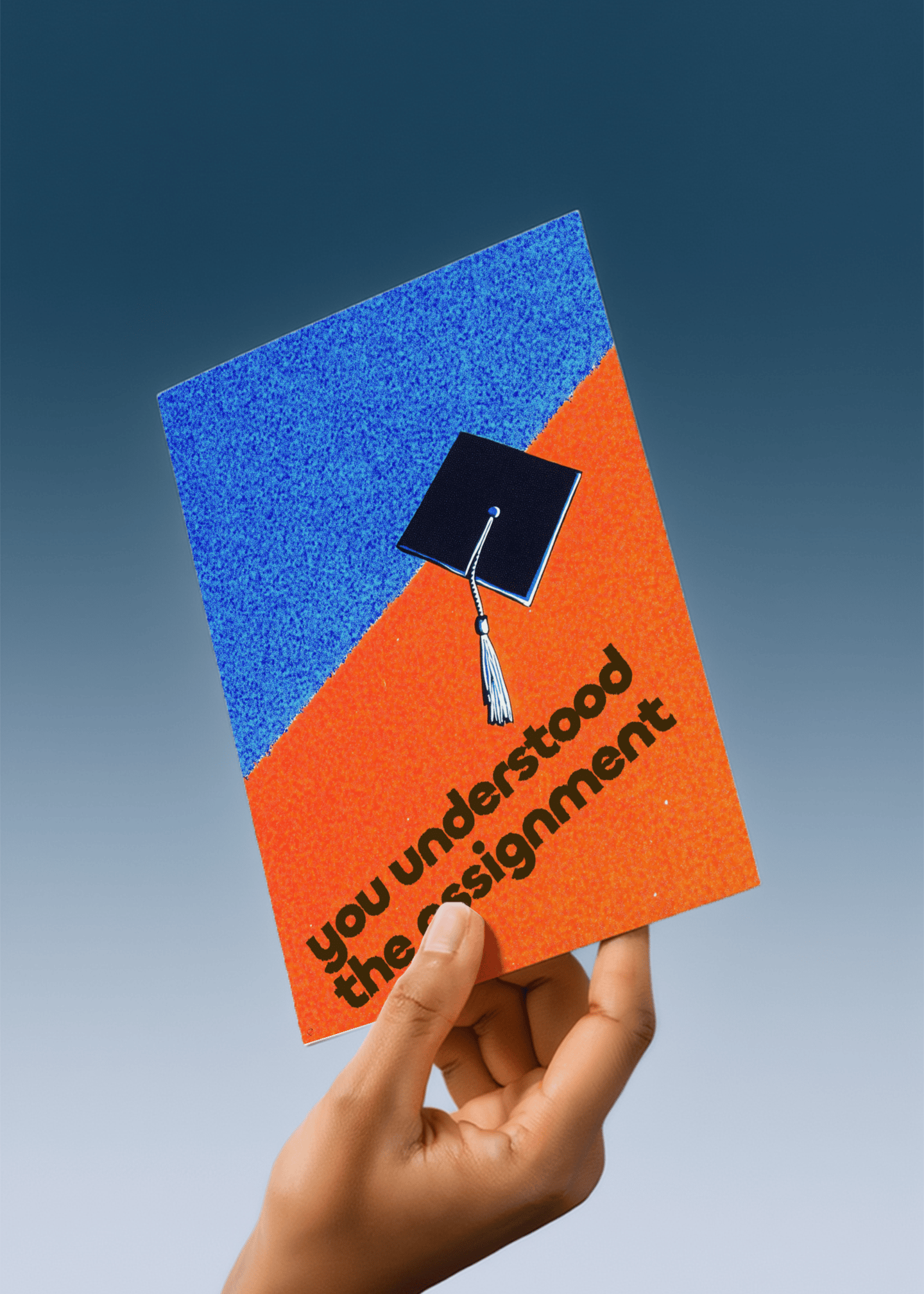 Understood the Assignment Graduation Card mockup 4