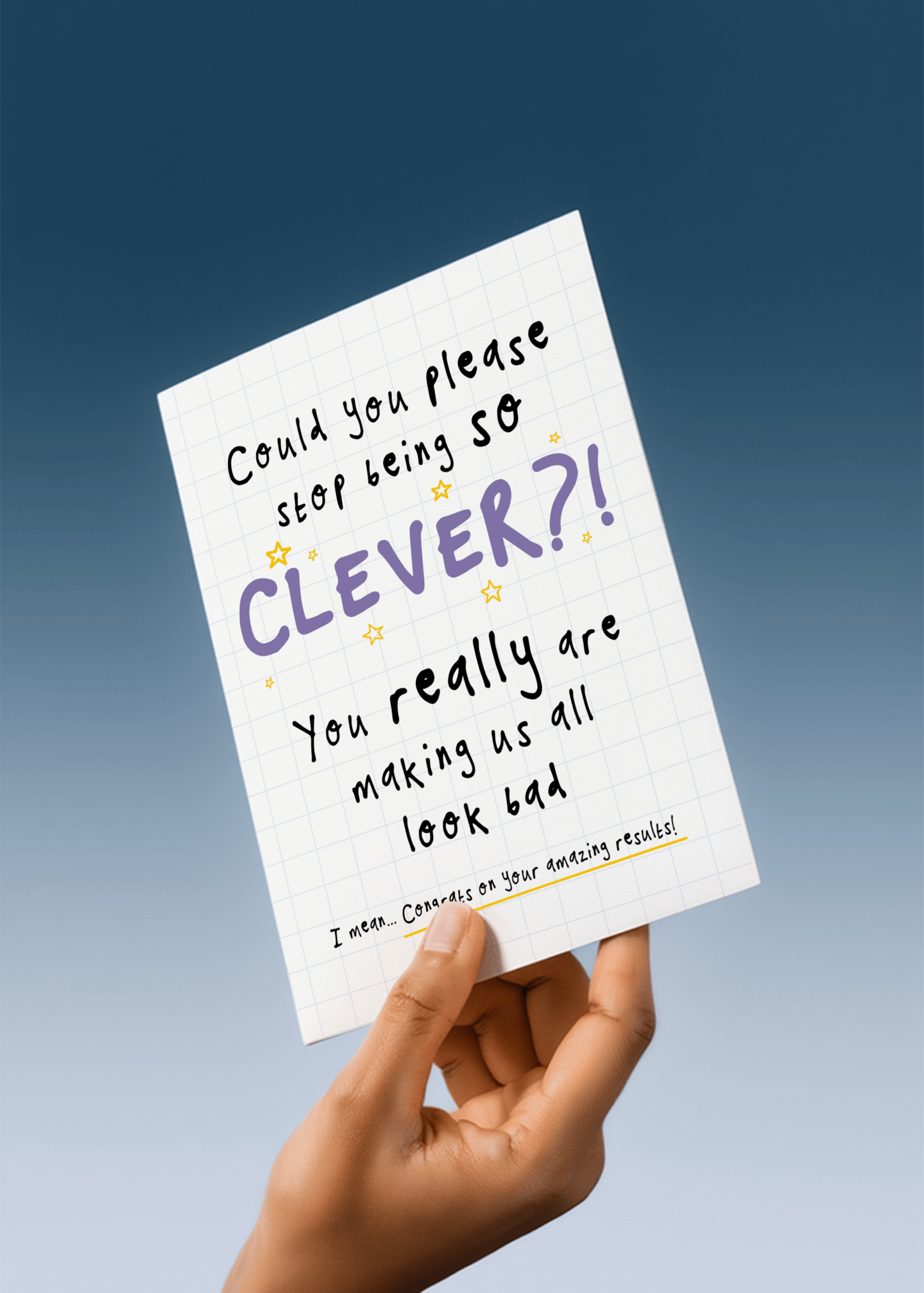 Clever Results Congrats Card mockup 4