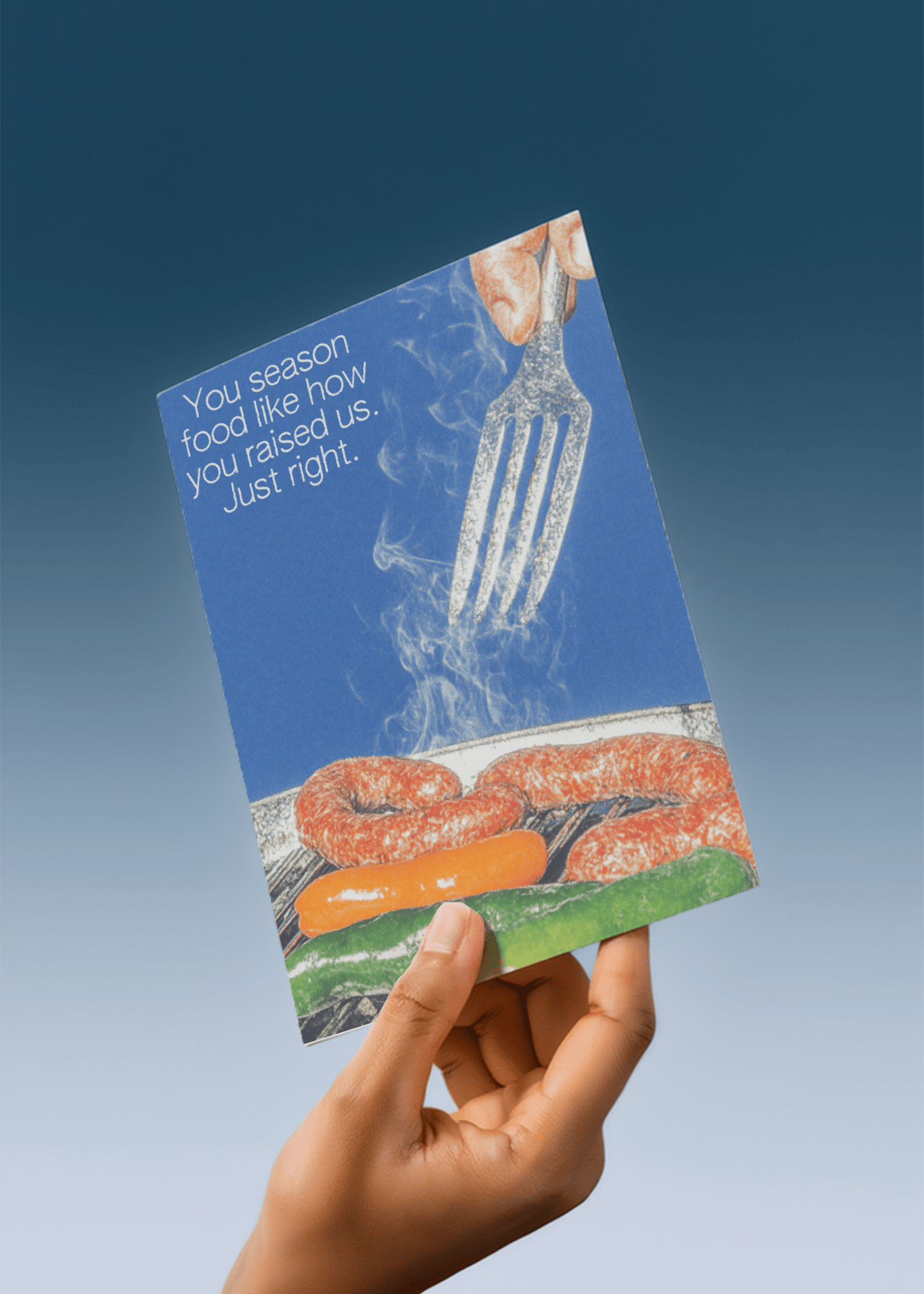 Just Right Seasoning Dad Card mockup 4