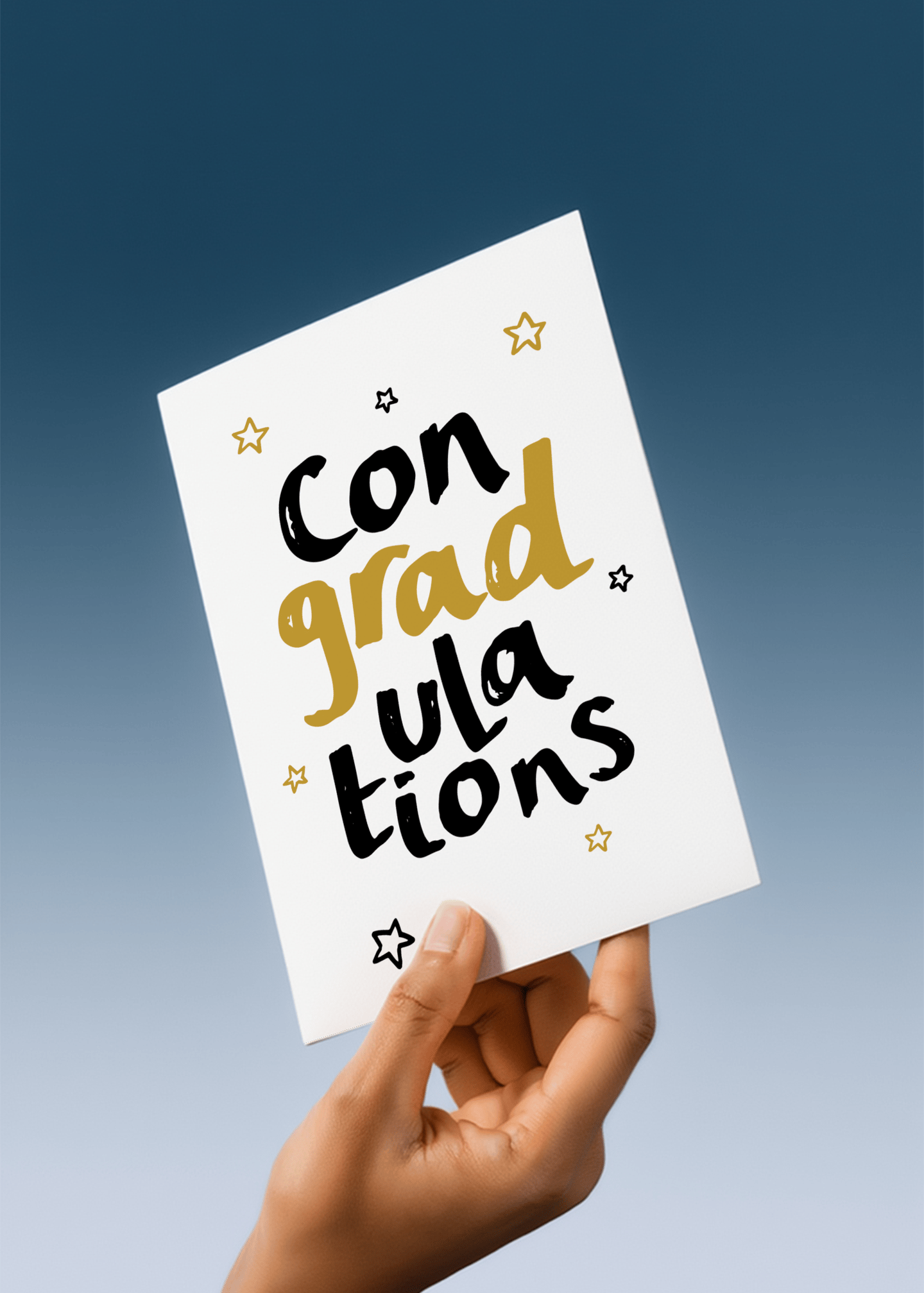 Starry Con-grad-ulations Card mockup 4