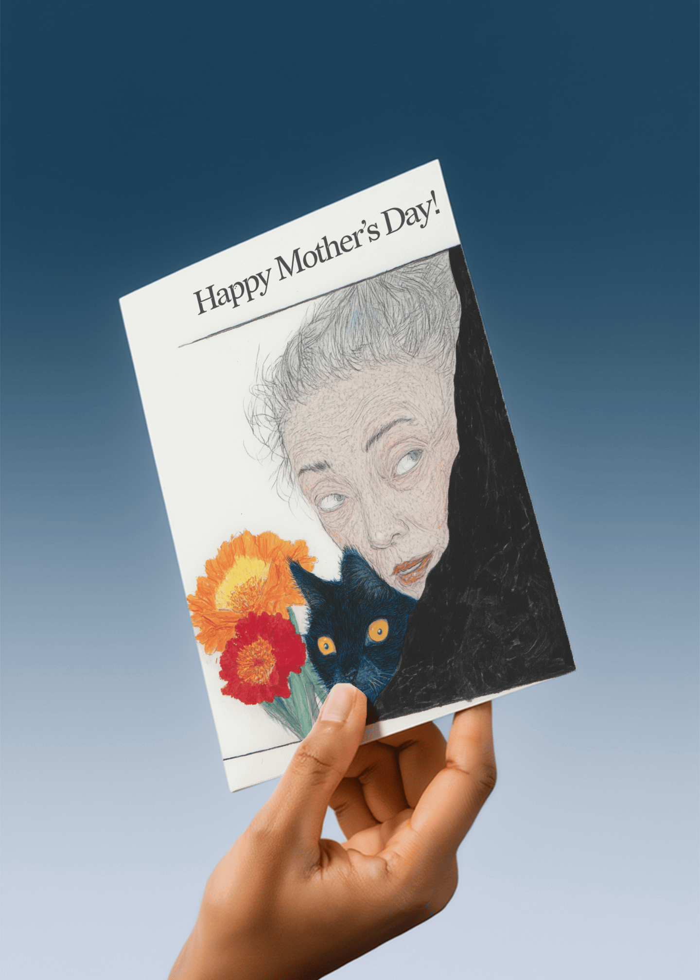Mother’s Day Cat Gaze Card mockup 4