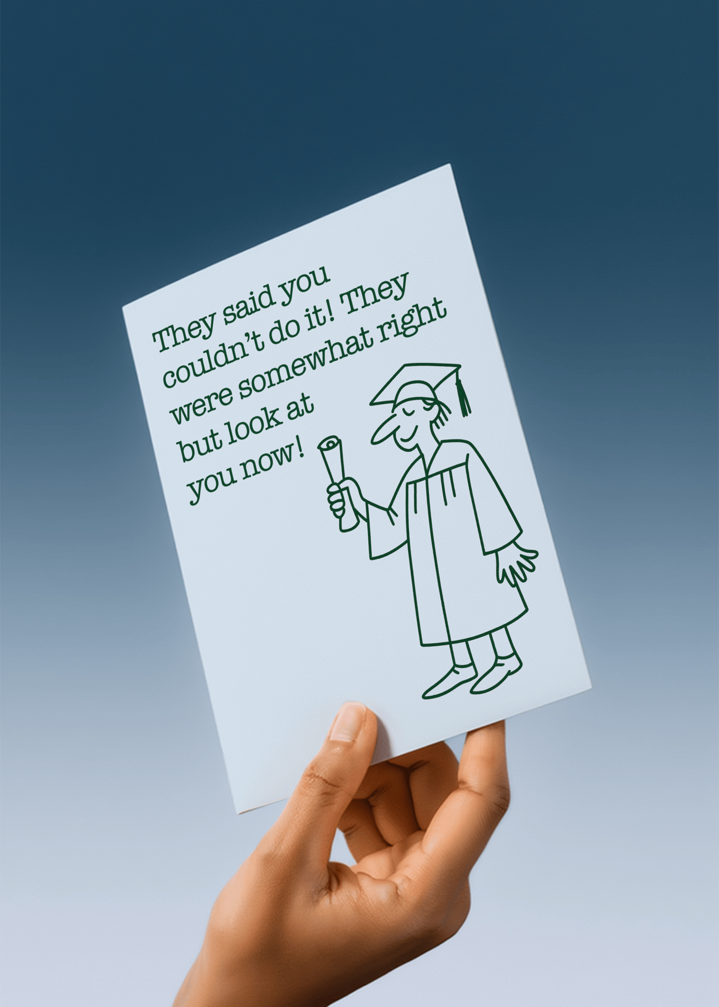 They Said You Couldn’t Do It Graduation Card mockup 4