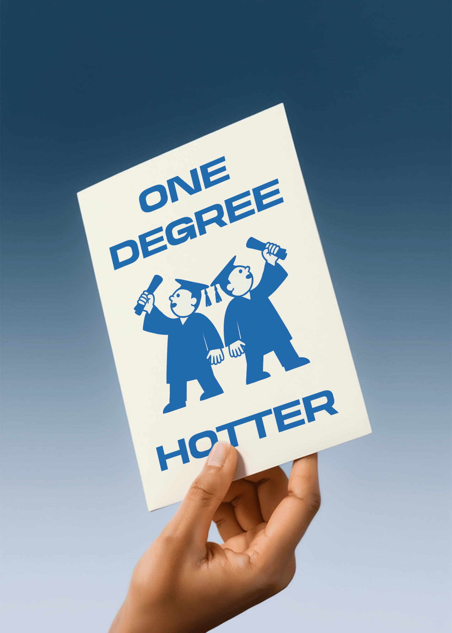 One Degree Hotter Graduation Card mockup 4