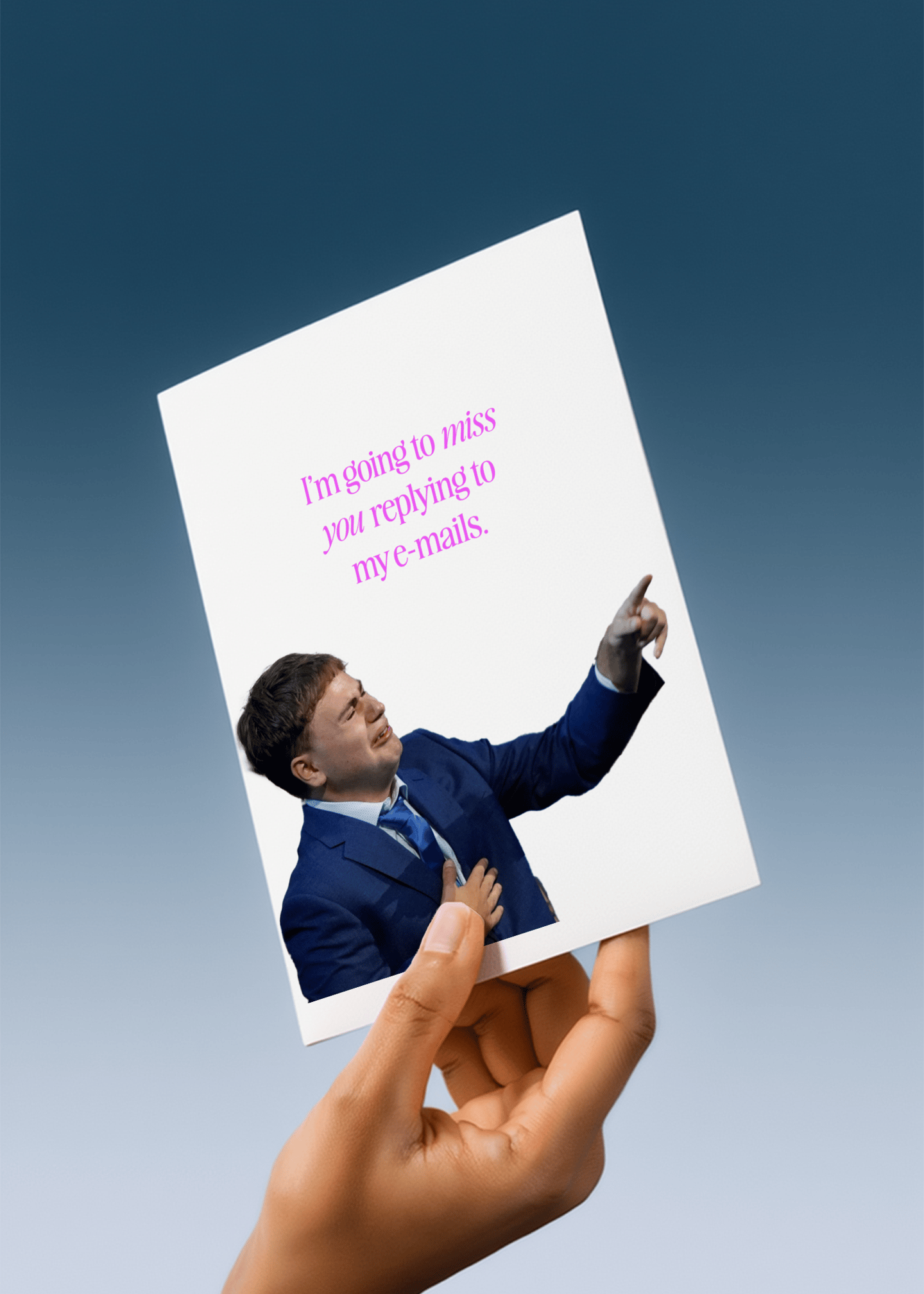 I’m Going to Miss Your Emails Card mockup 4