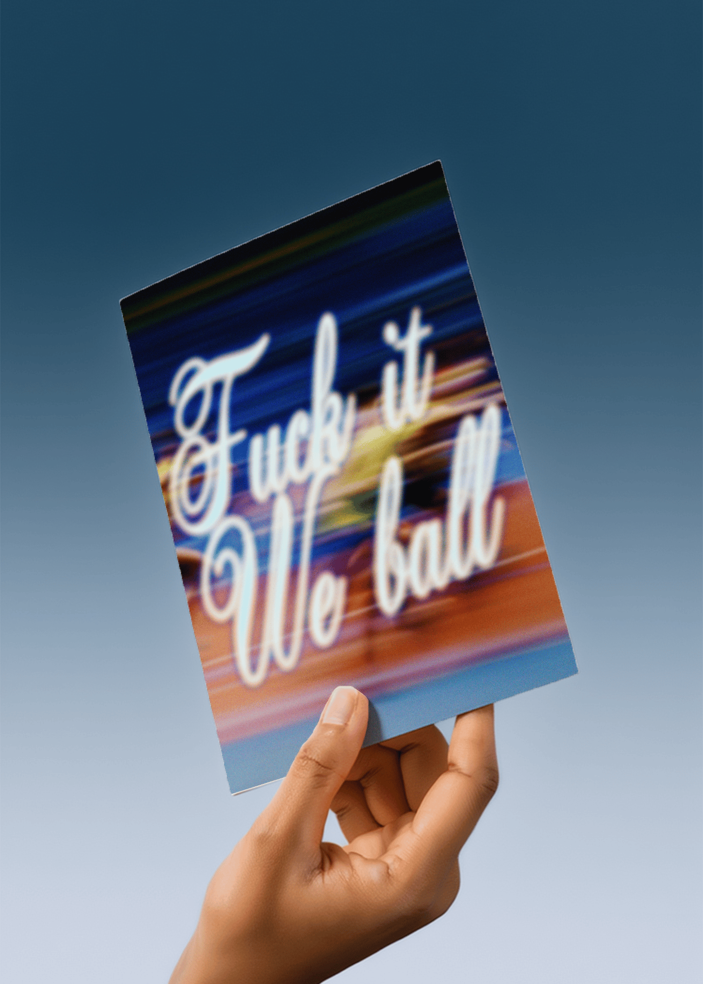F*ck It We Ball Card mockup 4