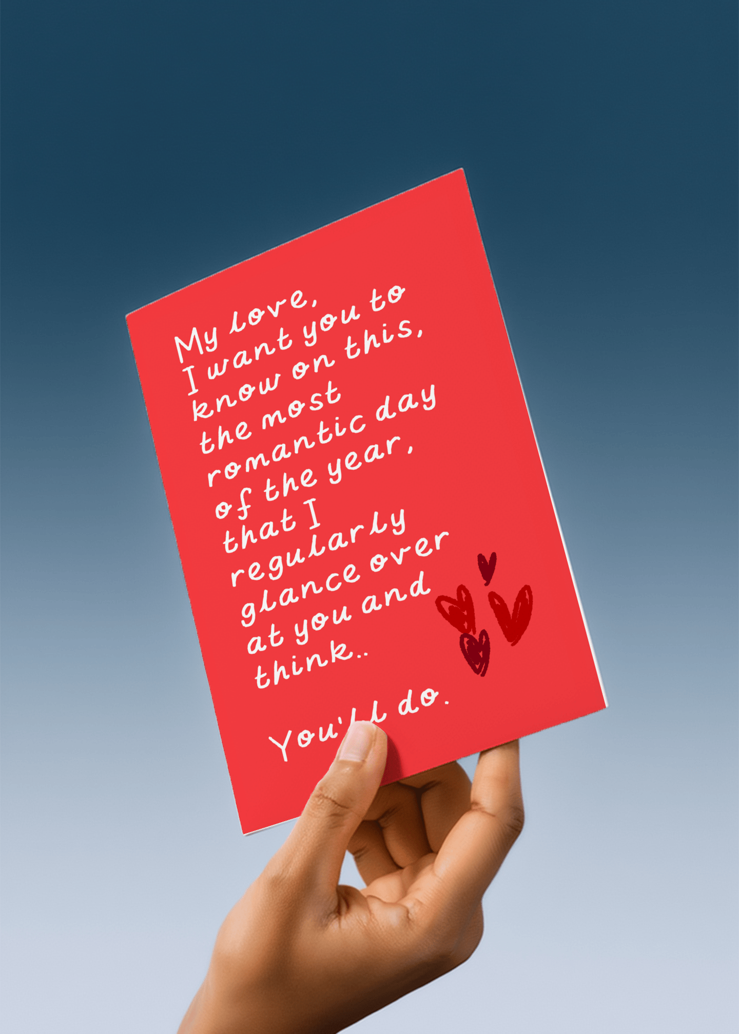 You'll Do Valentine's Card mockup 4