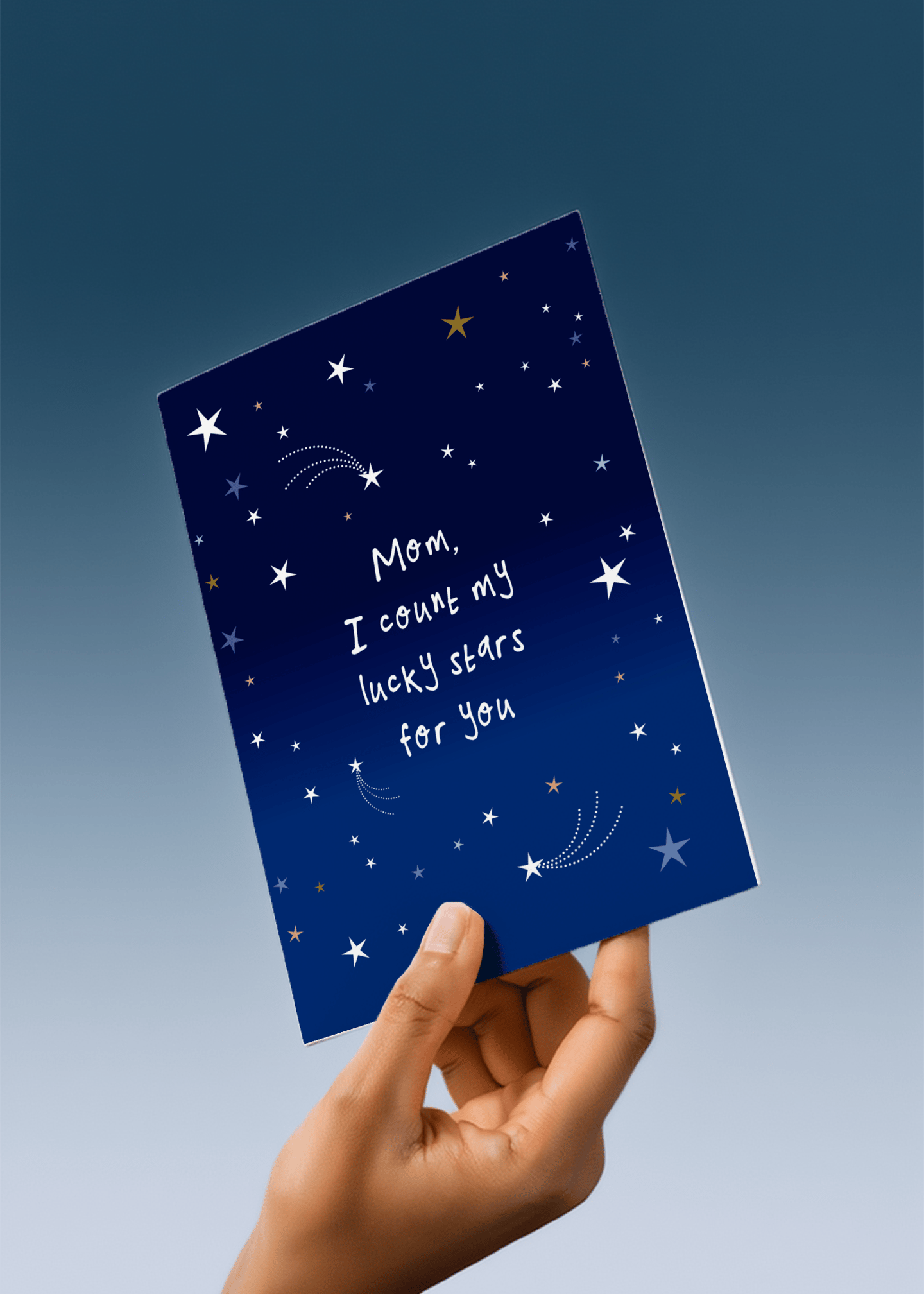 Count My Lucky Stars Mom Card mockup 3