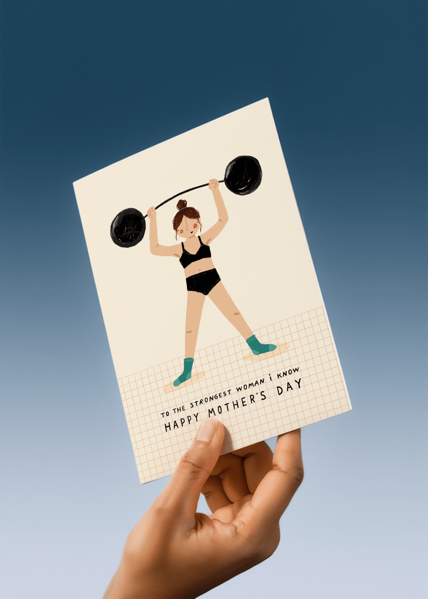Strongest Woman I Know Mom Card mockup 4