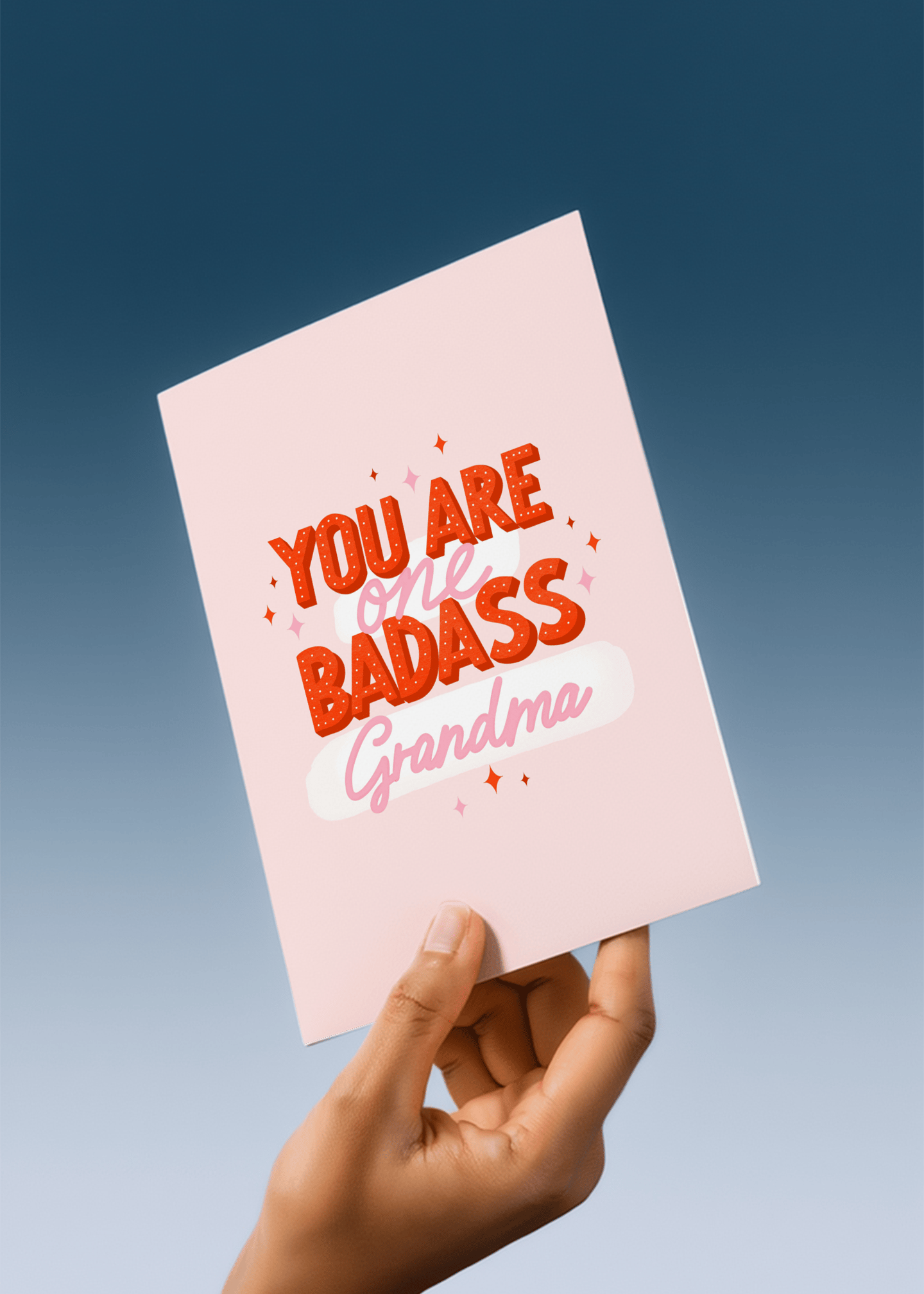 One Badass Grandma Card mockup 3