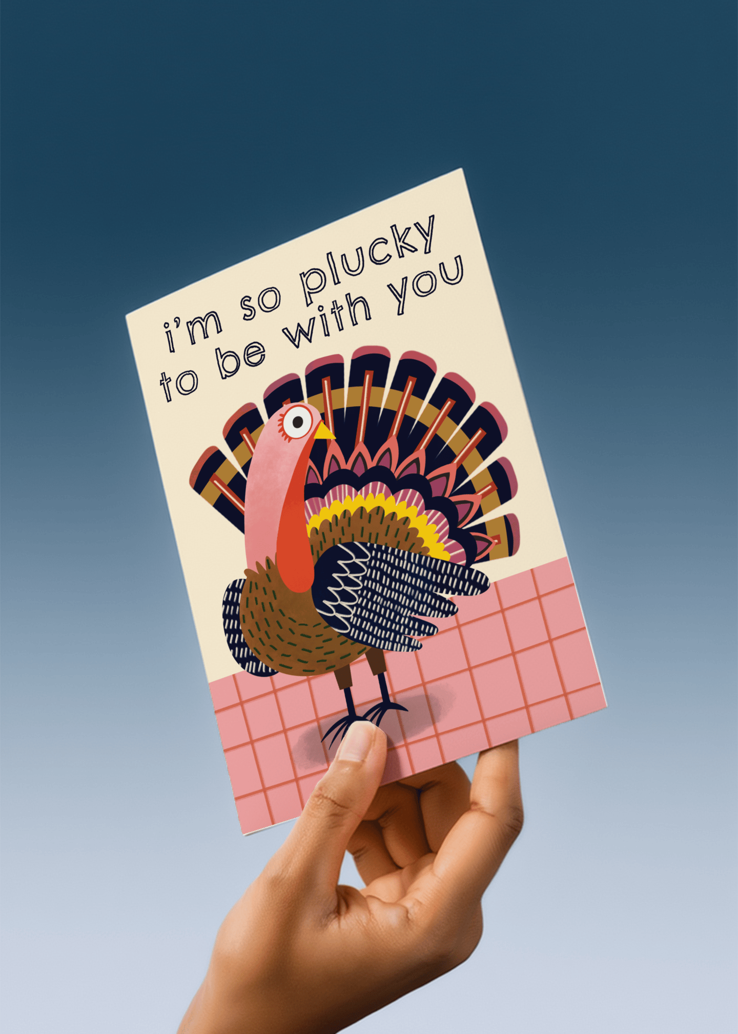 Plucky to Be with You Card mockup 4