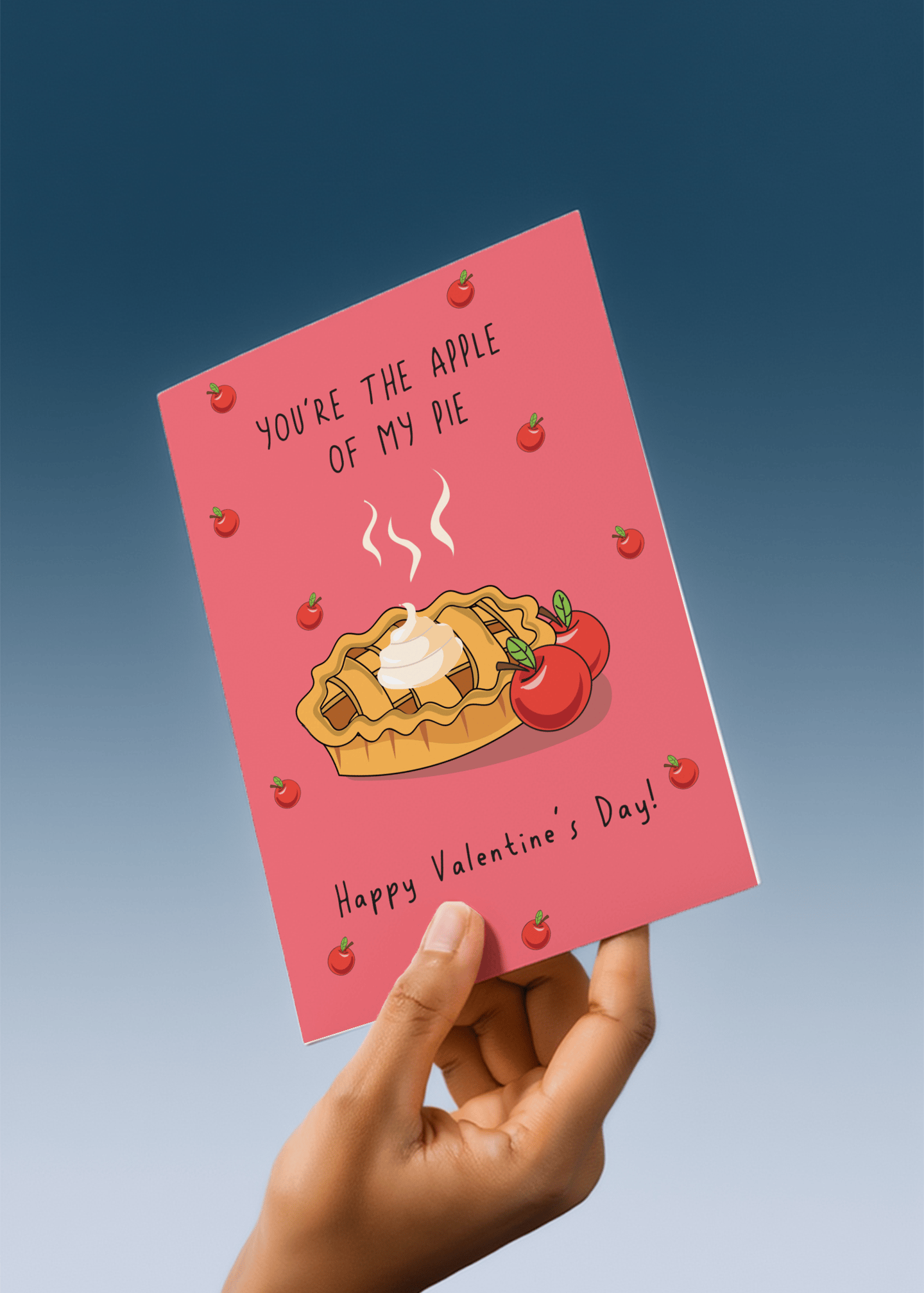 Apple of My Pie Valentine's Day Card mockup 4