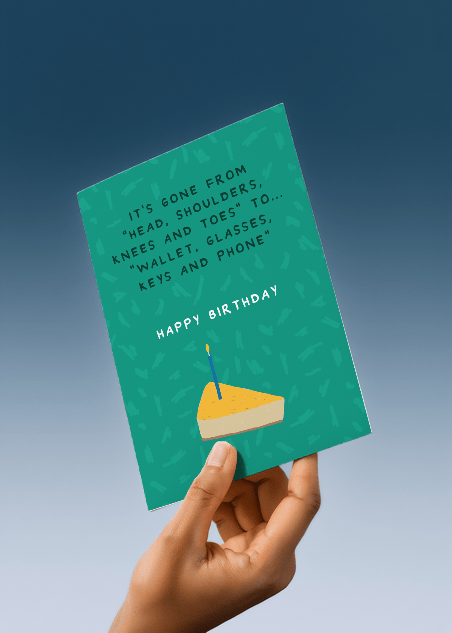 Wallet Glasses Keys Birthday Card mockup 4