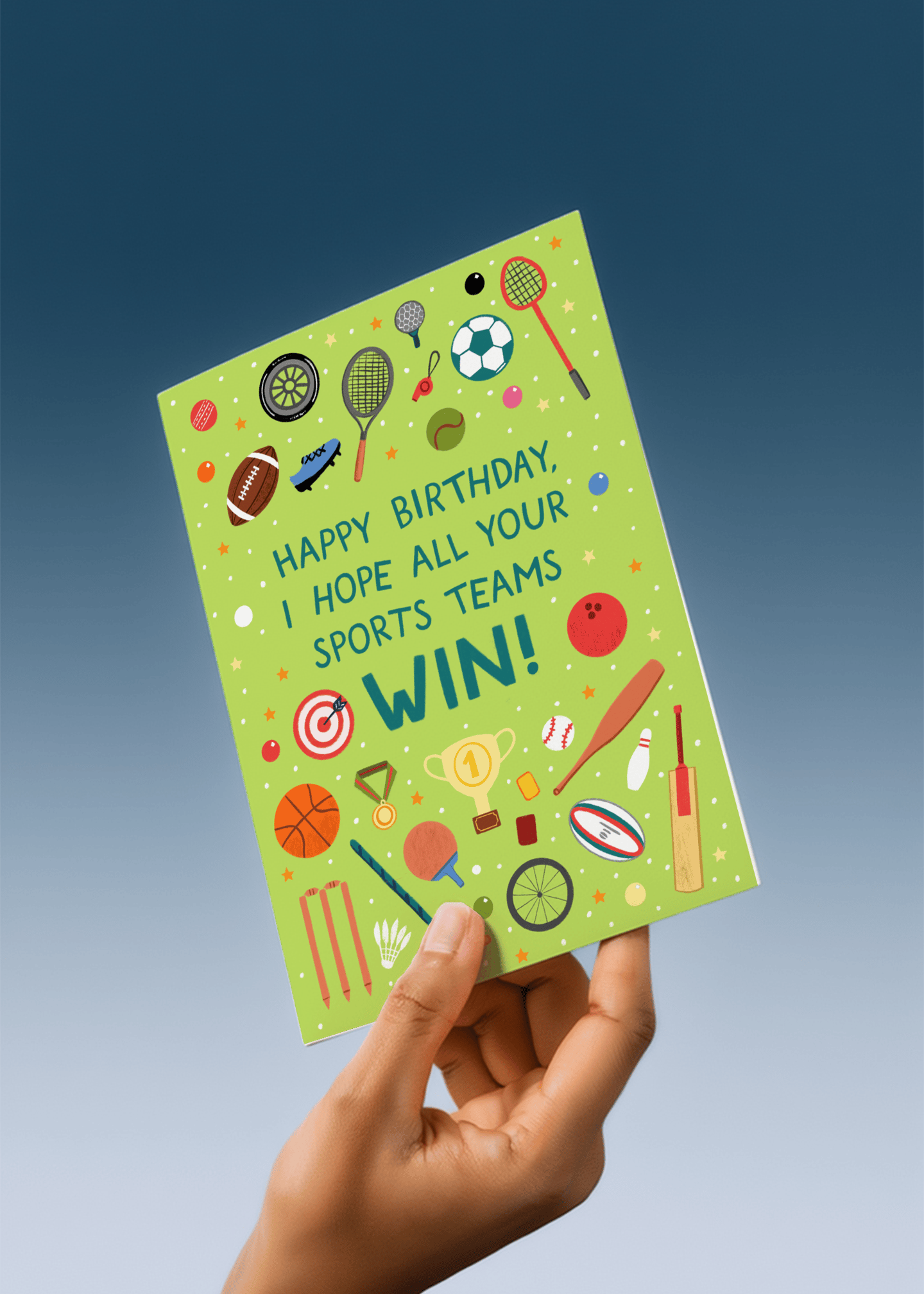 Sports Fan Birthday Card mockup 4
