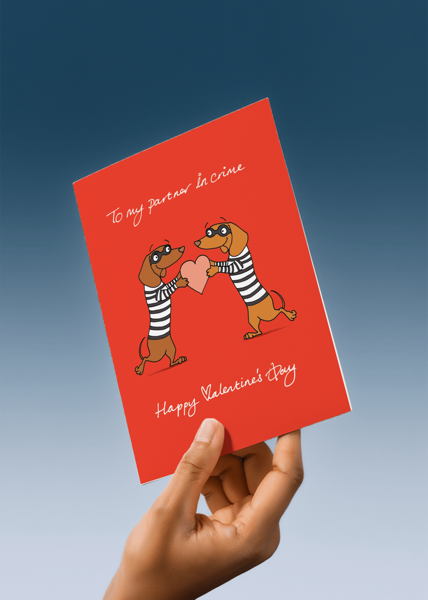 Partner in Crime Valentine's Day Card mockup 4