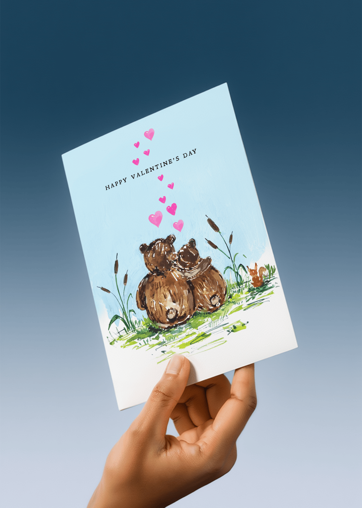 Two Bears Valentine's Day Card mockup 4