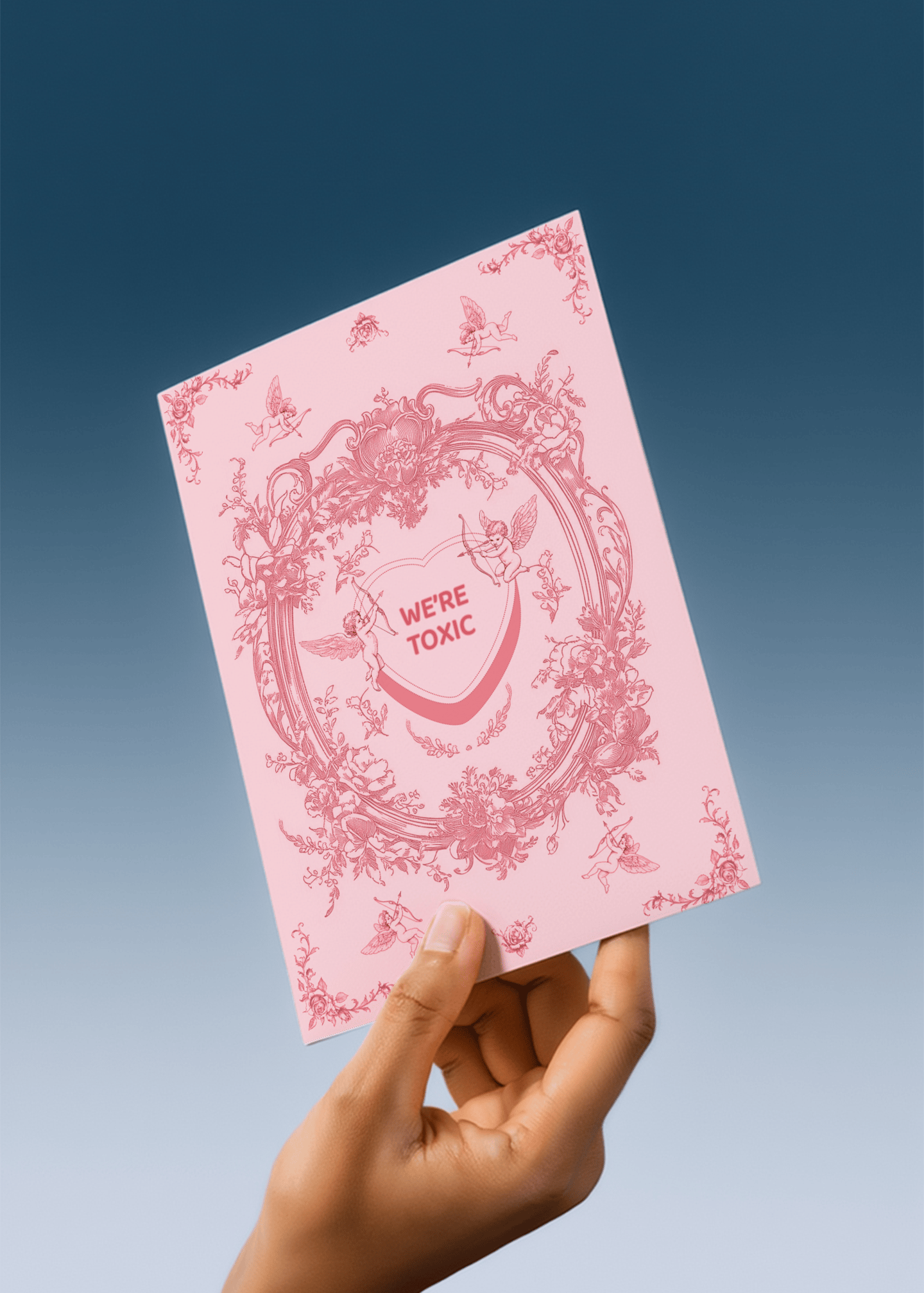 We’re Toxic Cupid Card mockup 4
