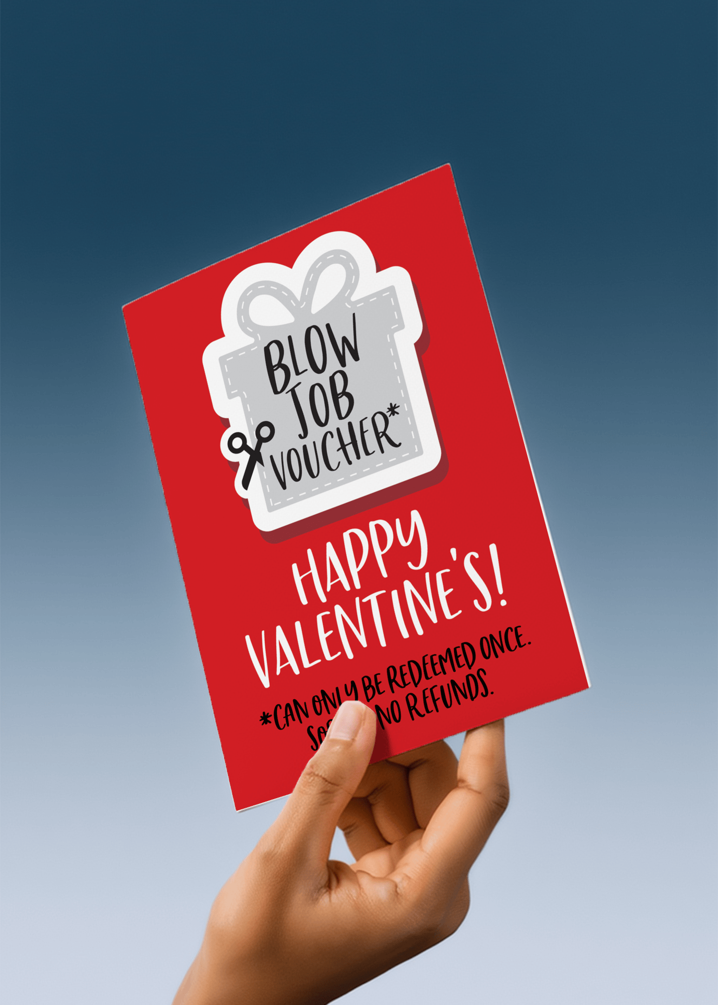 Blow Job Voucher Valentine's Day Card mockup 4