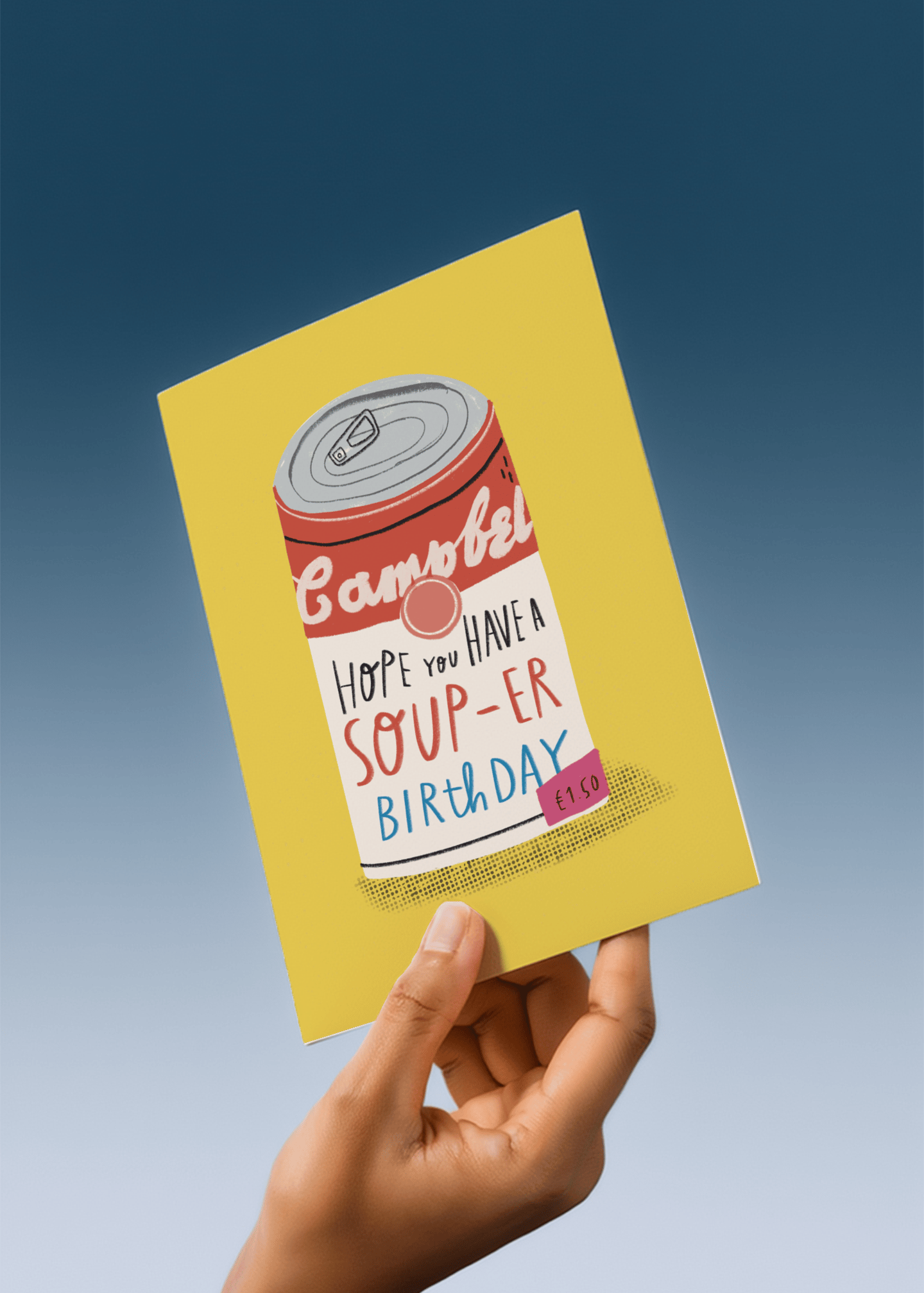 Soup-er Birthday Card mockup 4