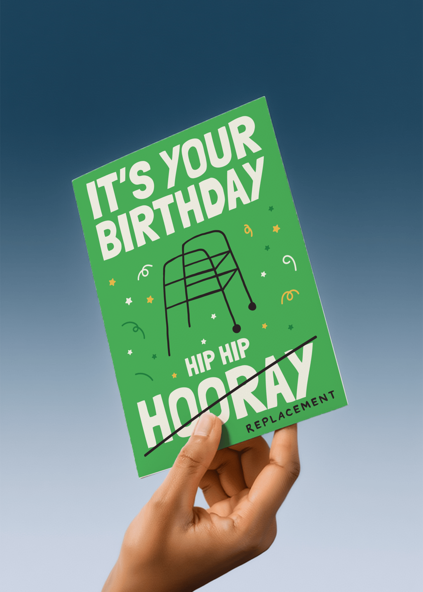 Hip Replacement Birthday Card mockup 4