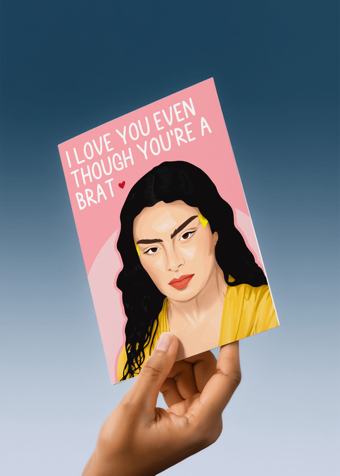 Brat Valentine's Day Card mockup 4