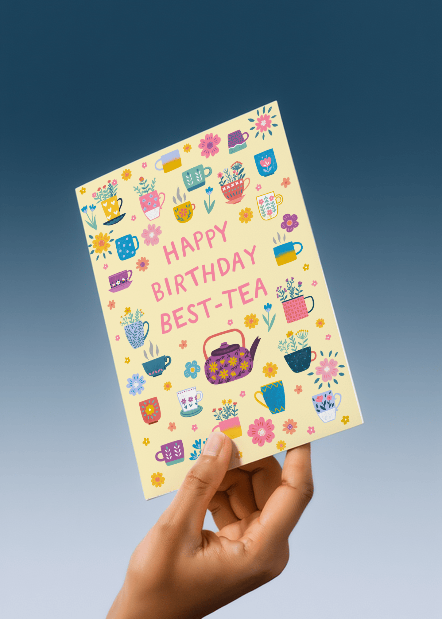 Best-Tea Birthday Card mockup 4