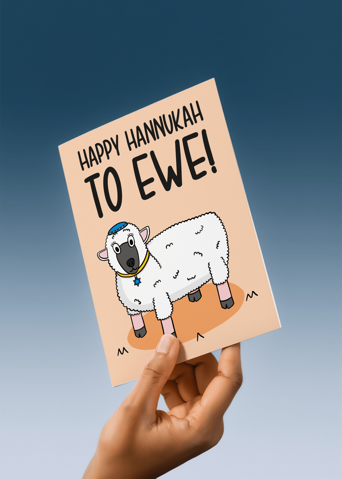 Happy Hanukkah To Ewe mockup 4