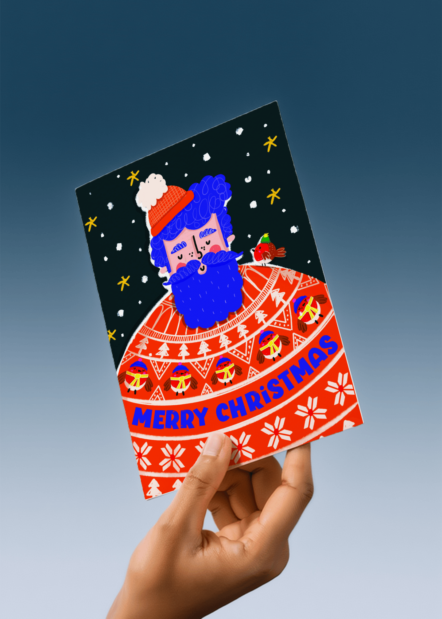 Festive Bearded Sweater Christmas mockup 4