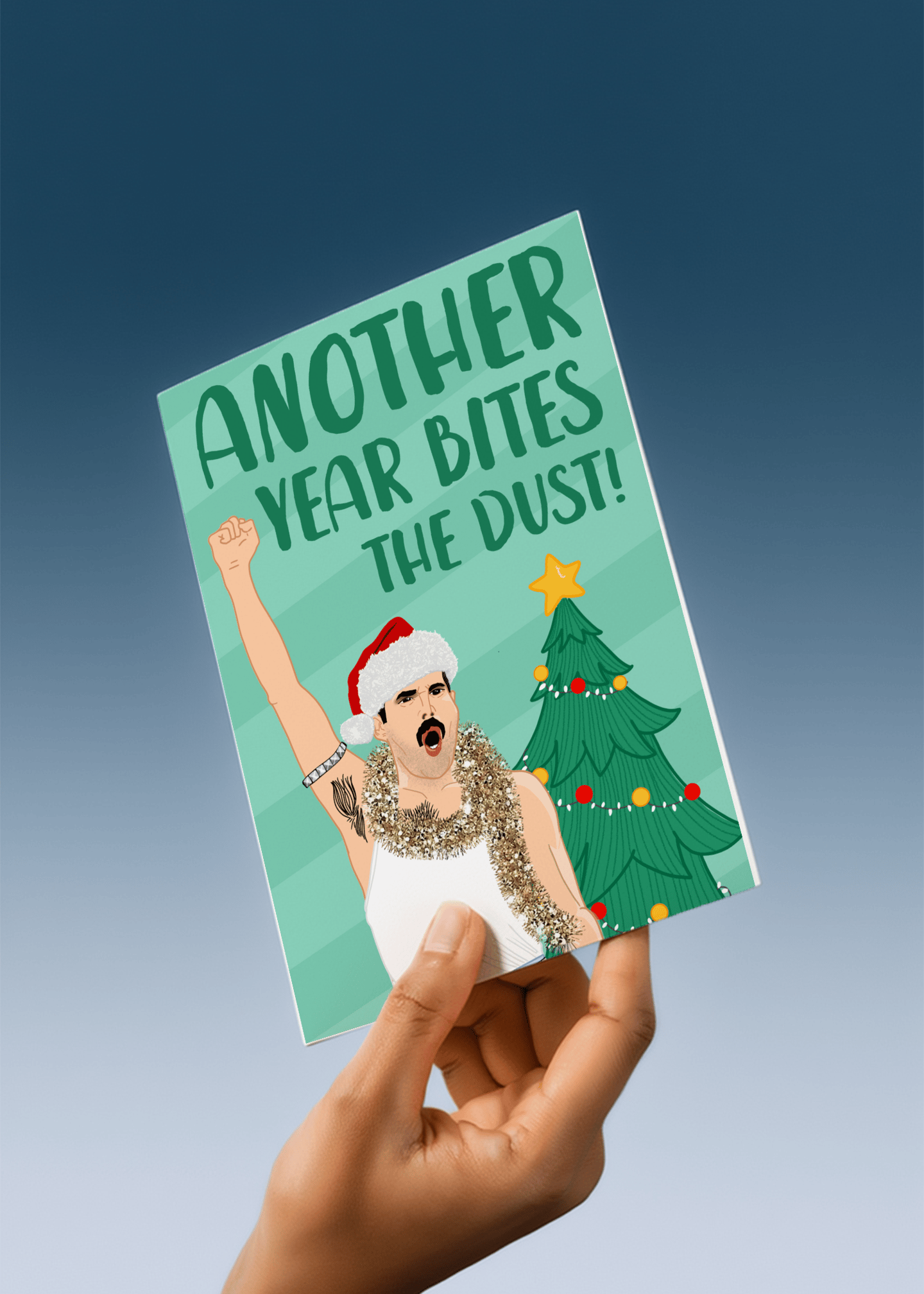 Freddie Mercury Christmas mockup 4