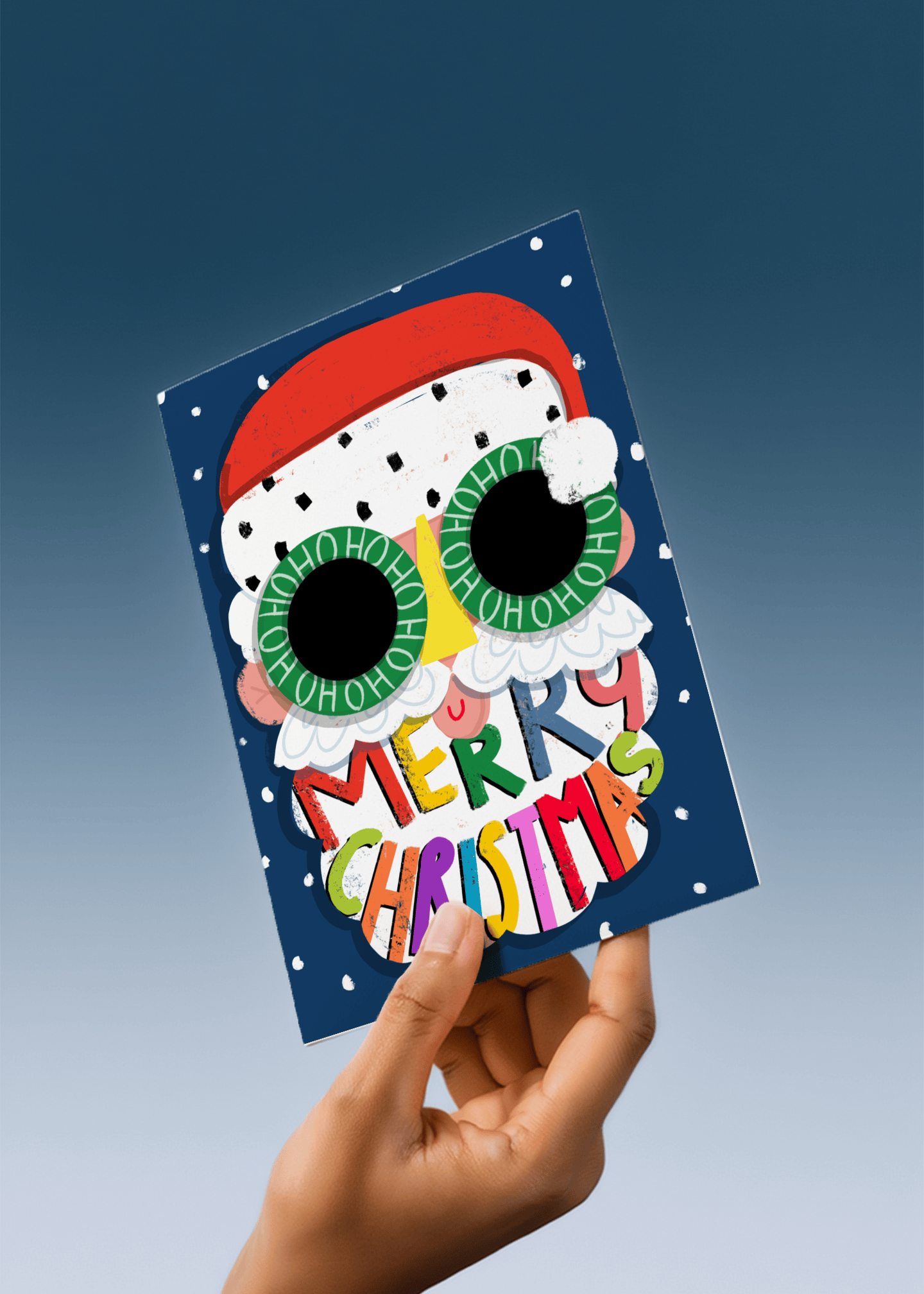 Retro Santa Glasses Christmas mockup 4