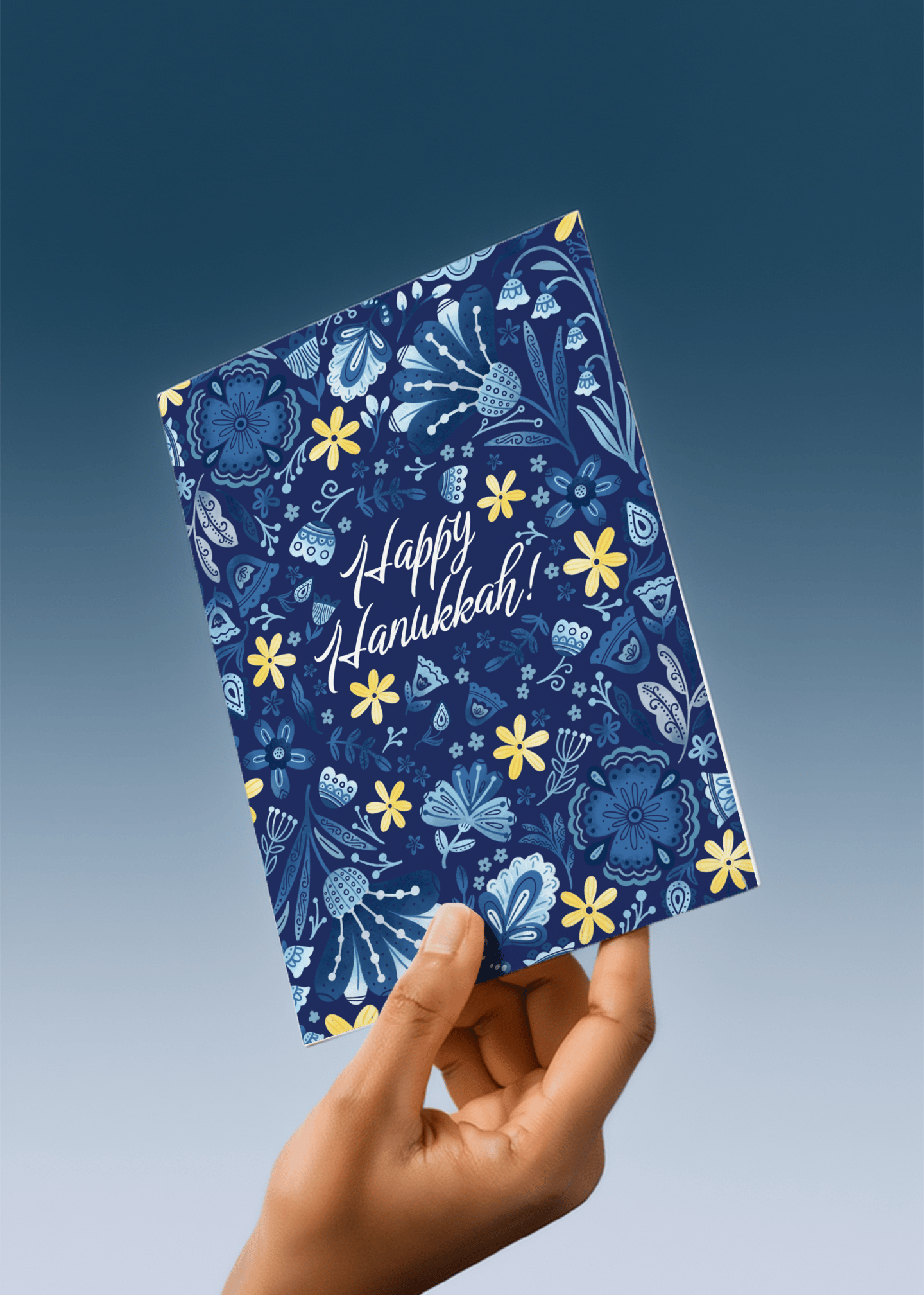 Floral Happy Hanukkah mockup 4