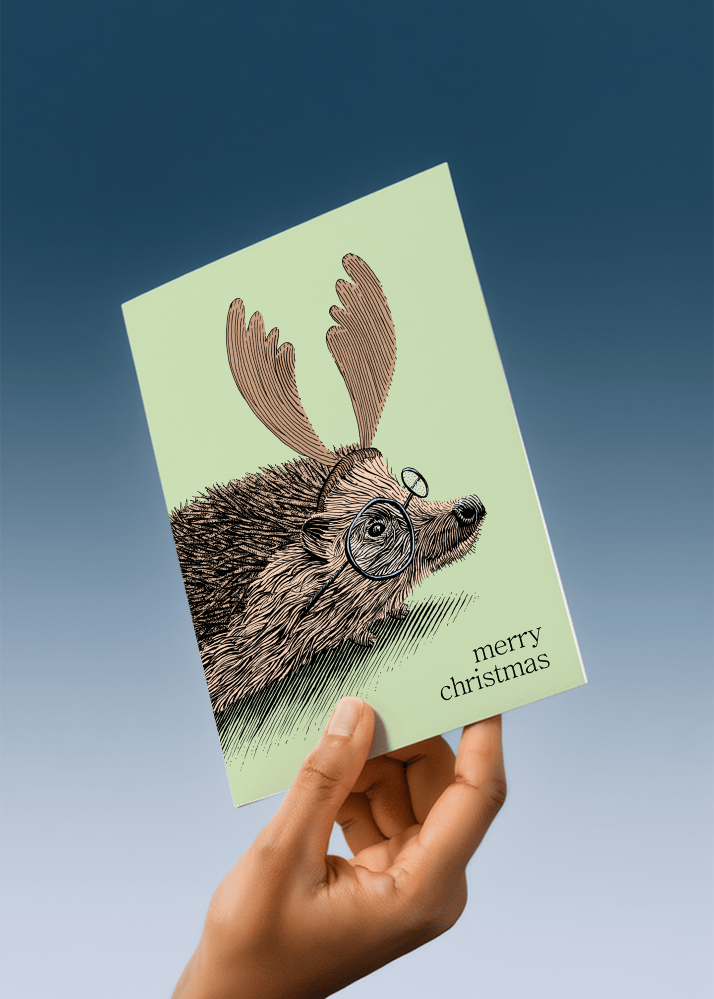 Holiday Hedgehog Christmas mockup 4