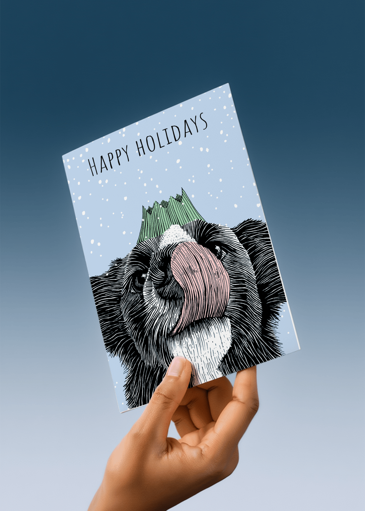 Snowy Pooch Holiday mockup 4
