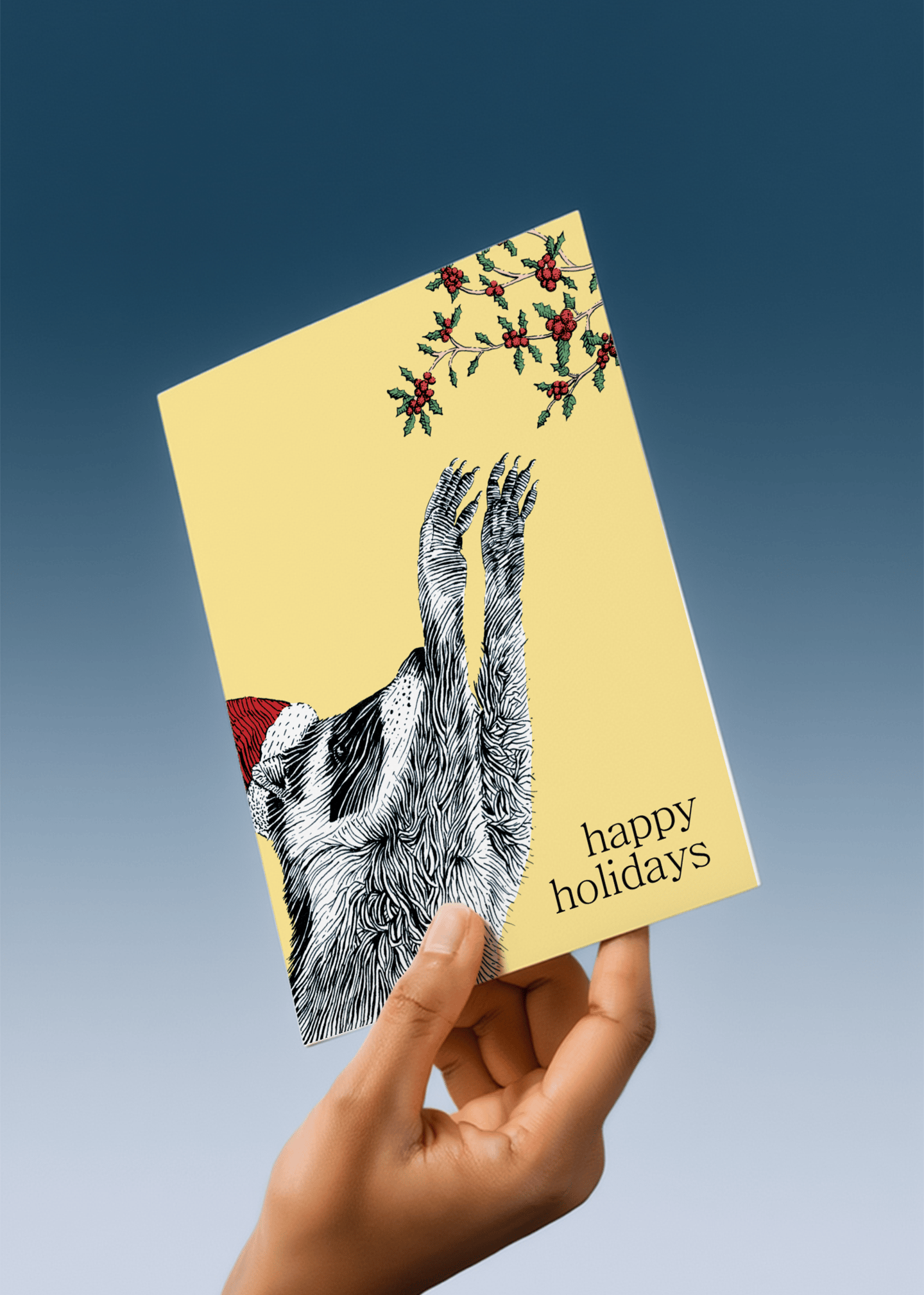 Holiday Raccoon mockup 4