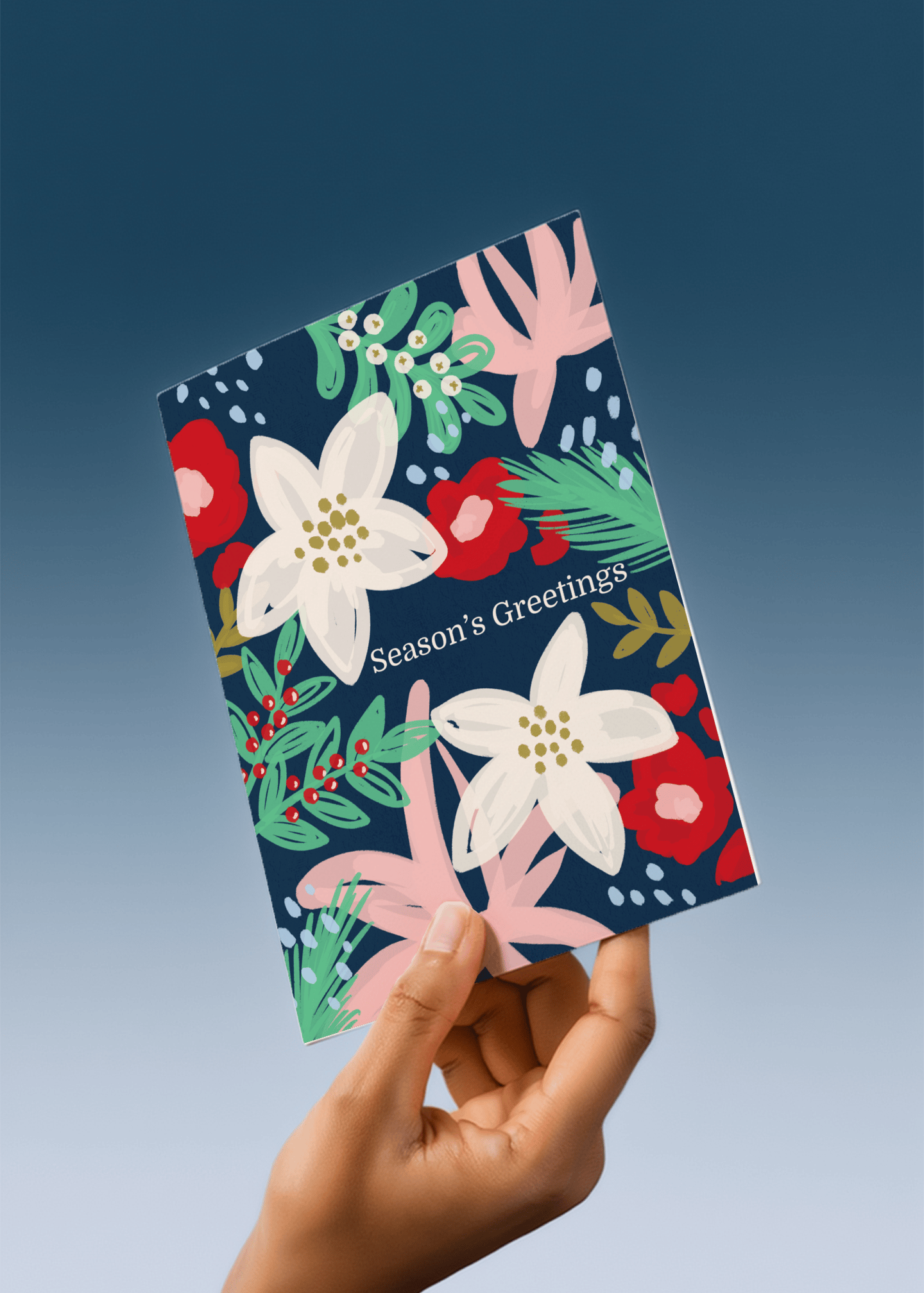 Festive Floral Greetings mockup 4