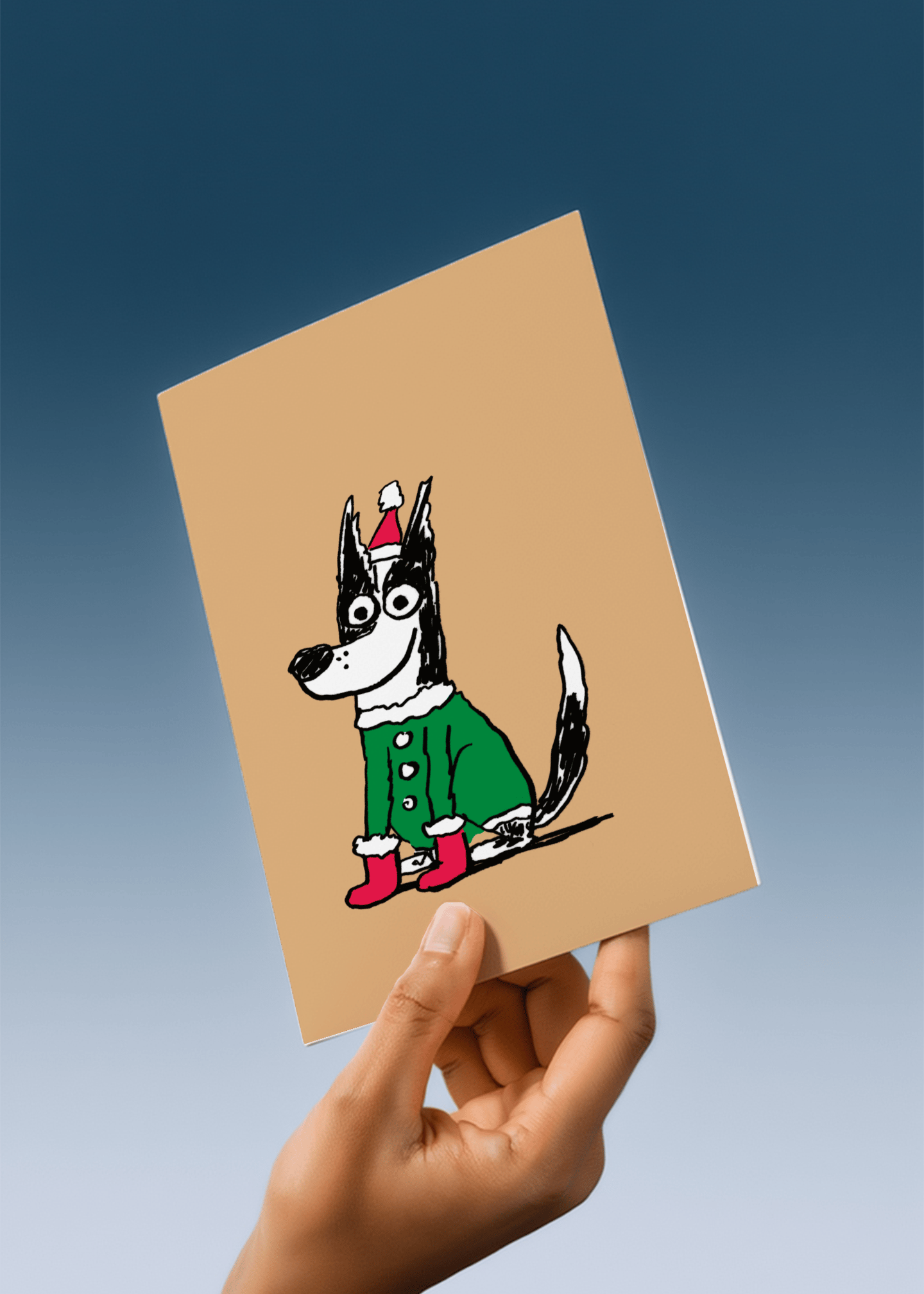 Festive Dog in Holiday Outfit mockup 3